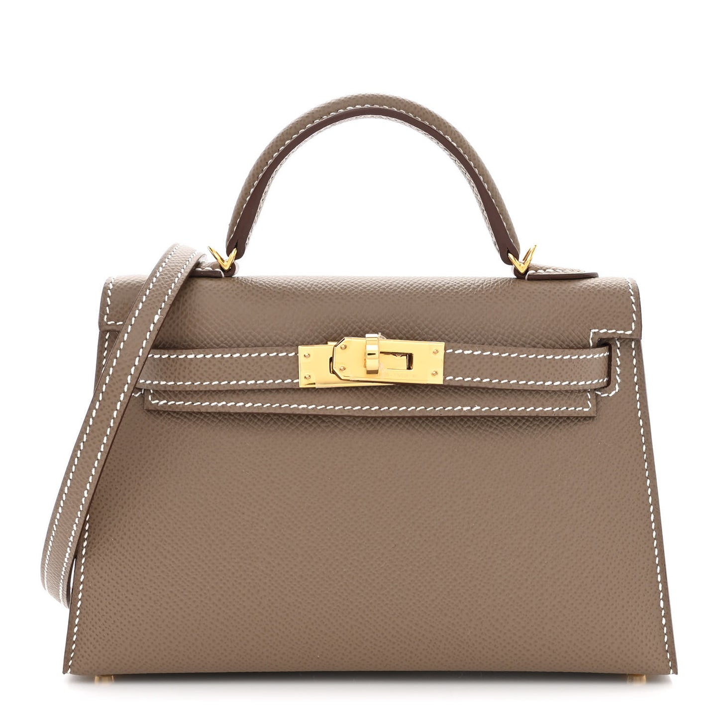 Epsom Mini Kelly Sellier 20 Etoupe