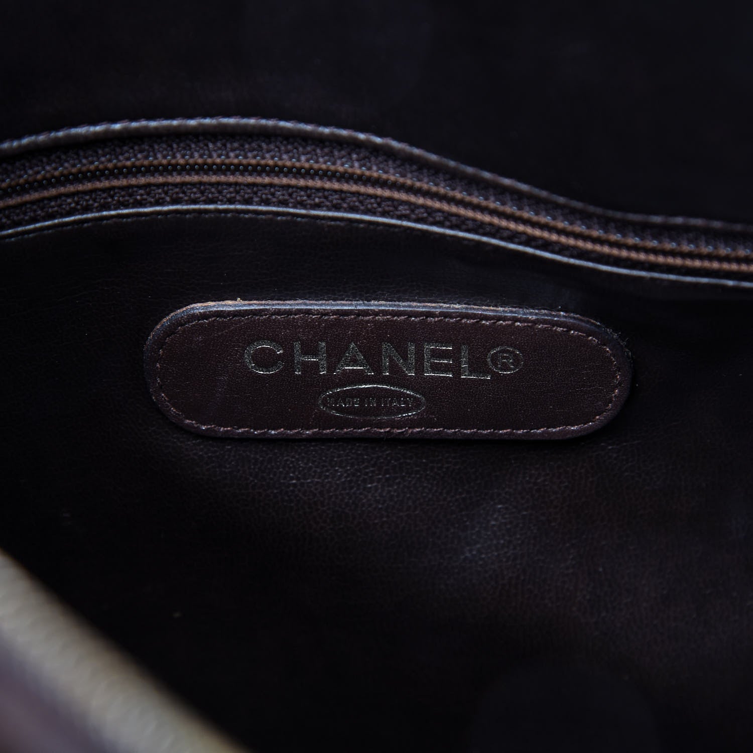 Chanel Calfskin Stitched CC Boston Brown 8 of 10