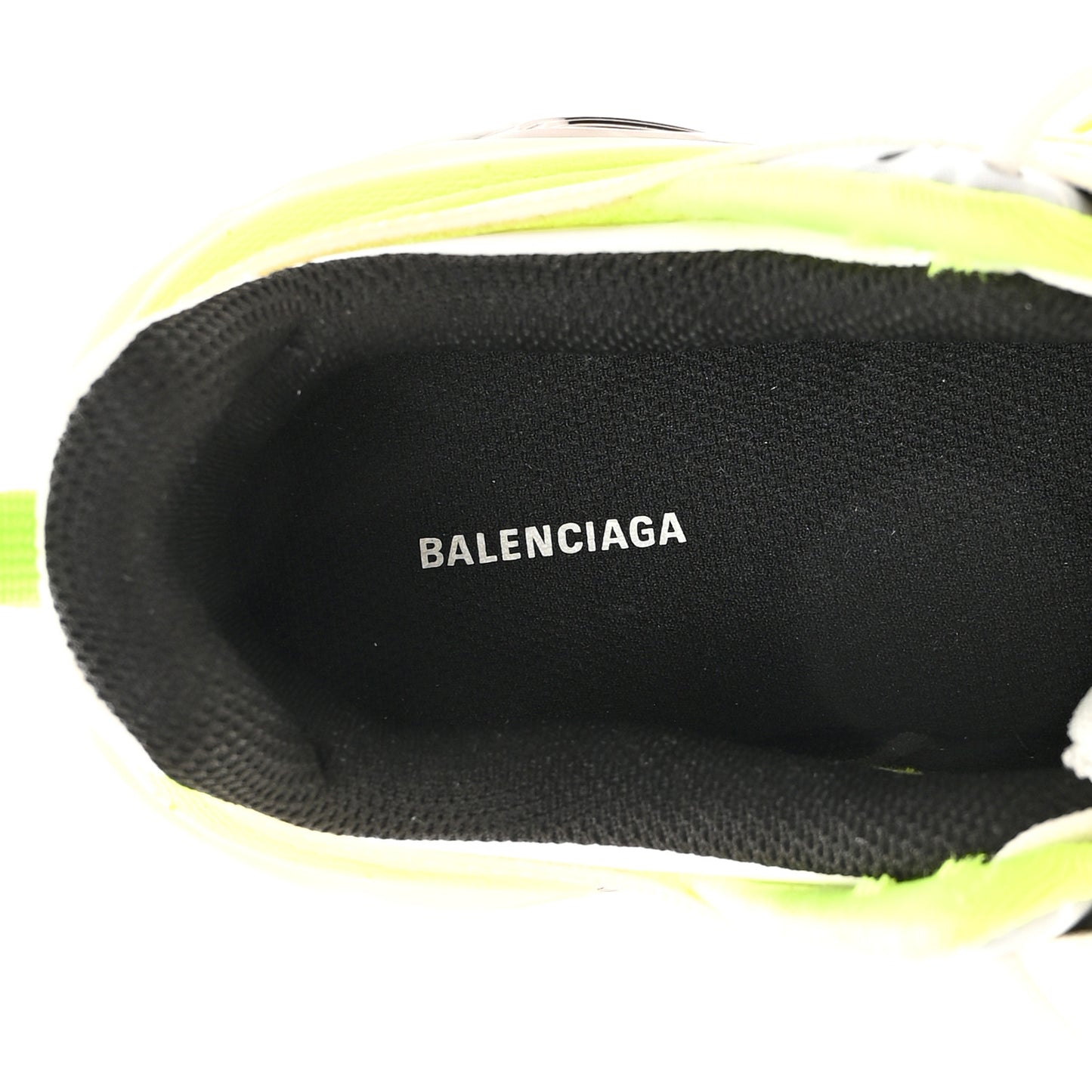 Rubber Mesh Bi-Color Womens Track.2 Open Sneakers 37 White Fluo Yellow