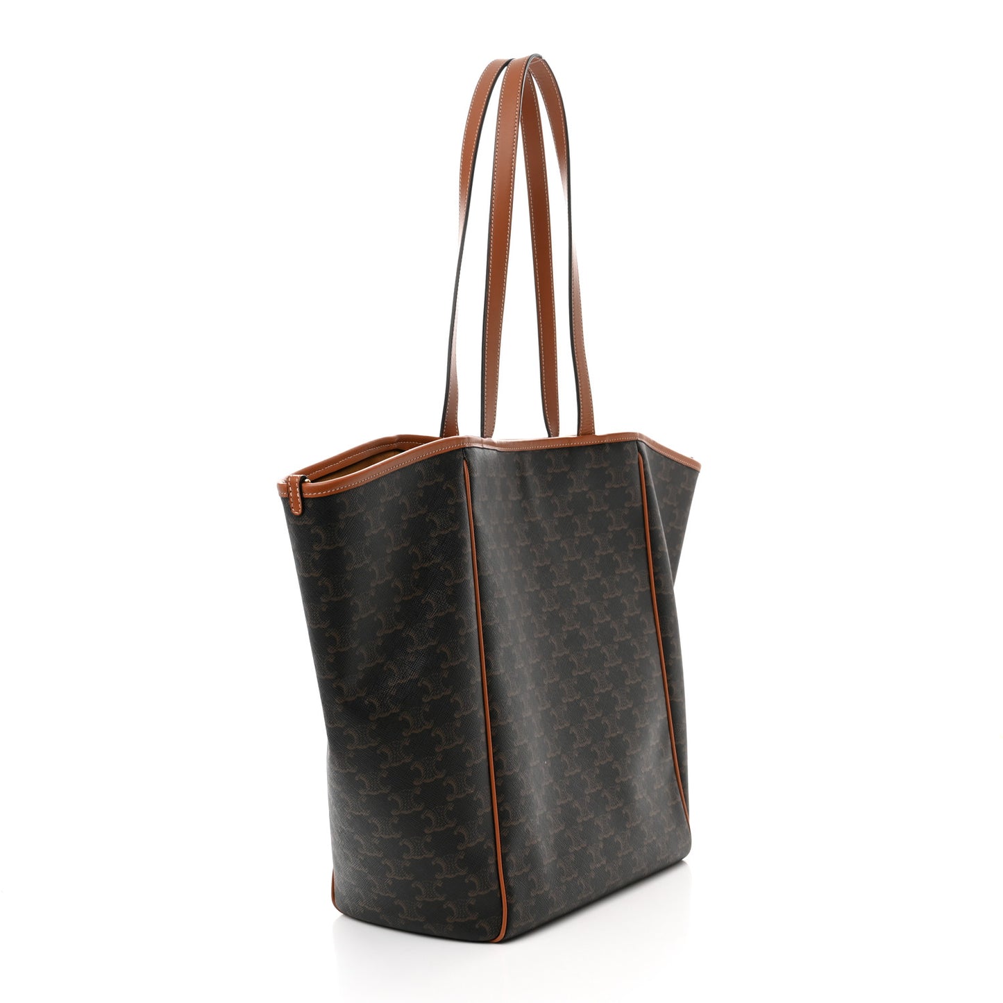 Triomphe Canvas Medium Folded Cabas Tan