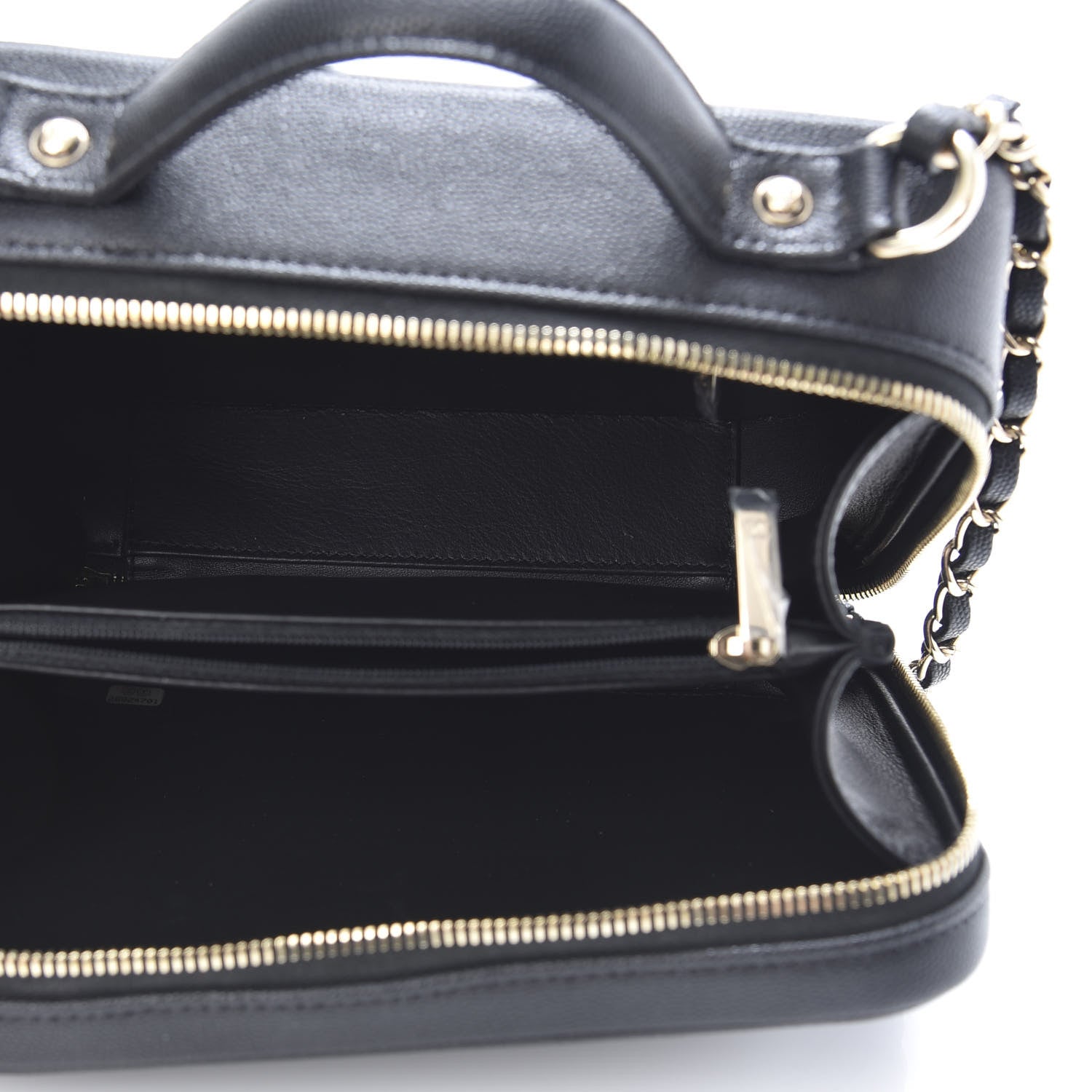 Chanel Caviar Quilted Medium CC Filigree Vanity Case Black 5 of 11