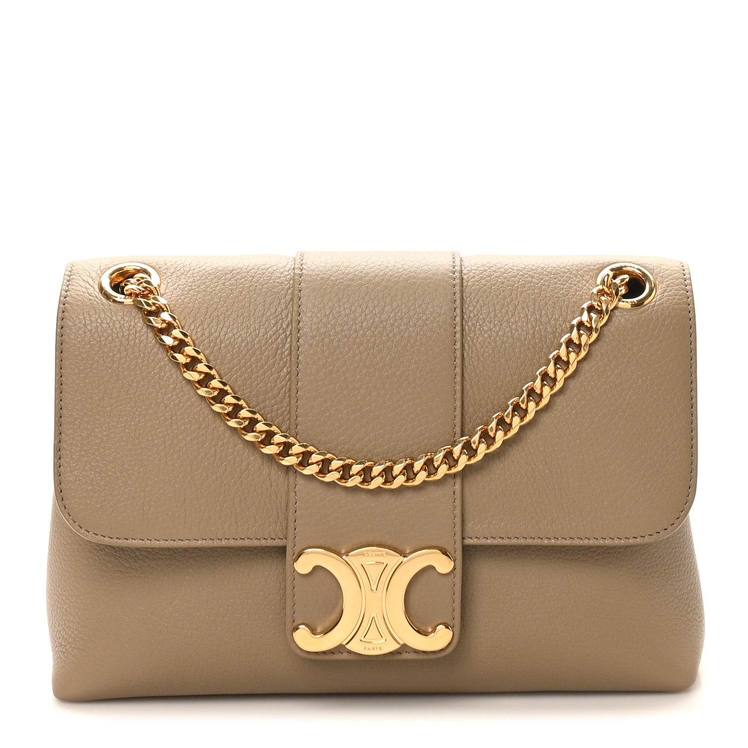 Celine Supple Calfskin Medium Victoire Bag Brown Sepia 1829122