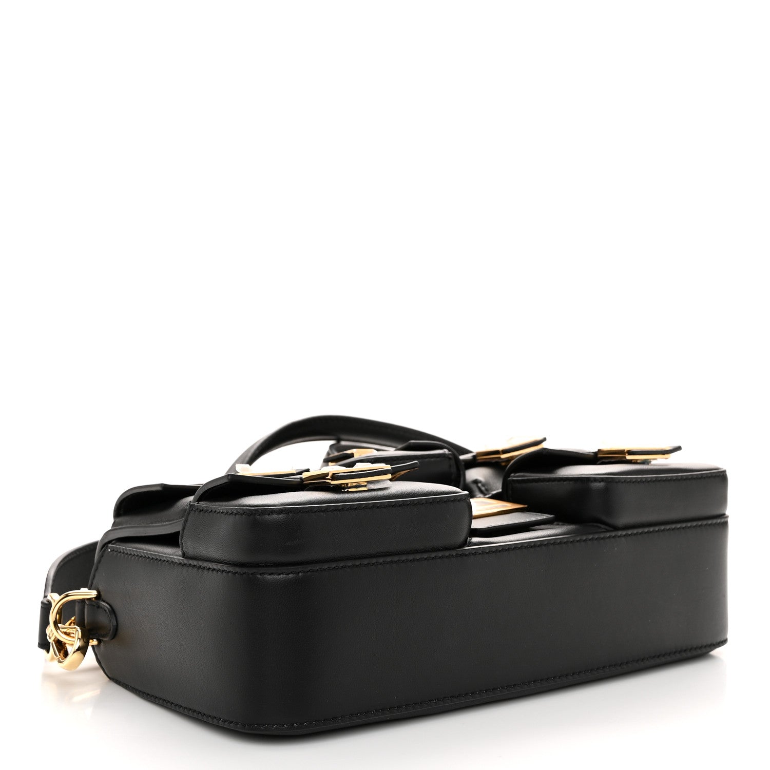 Fendi Shiny Nappa Multipocket Baguette Black 4 of 10