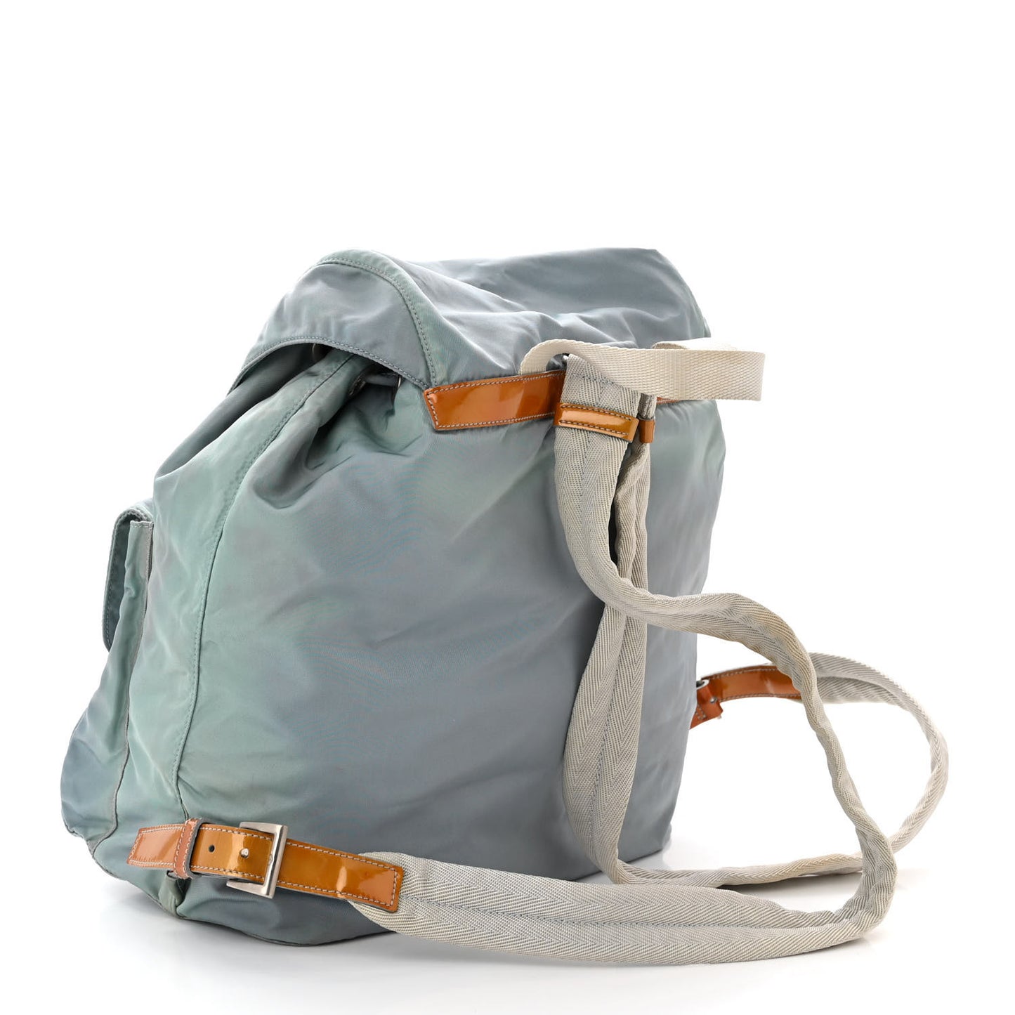 Nylon Vela Patent Backpack Blue
