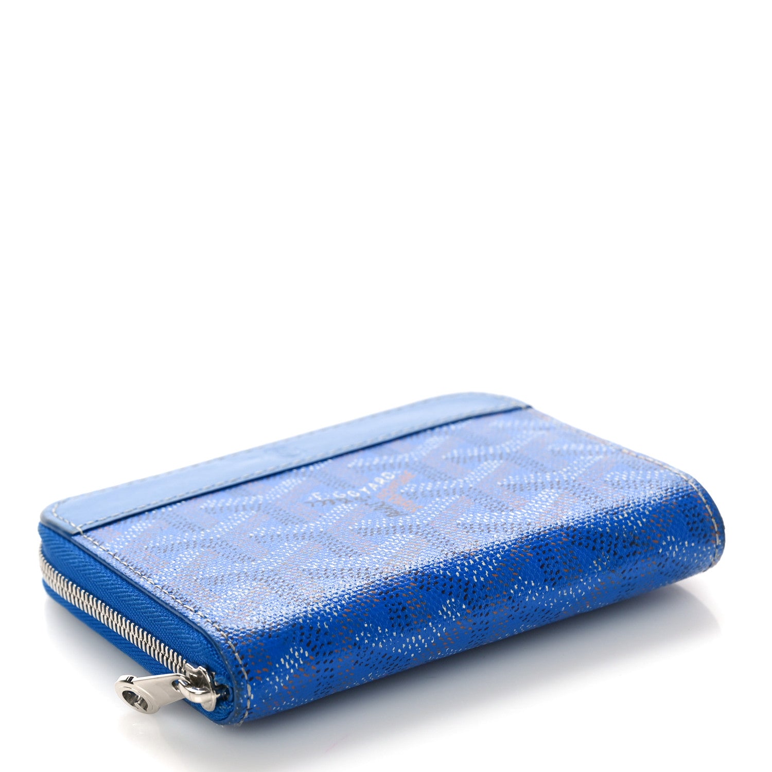 Goyard Goyardine Matignon PM Wallet Blue 4 of 9