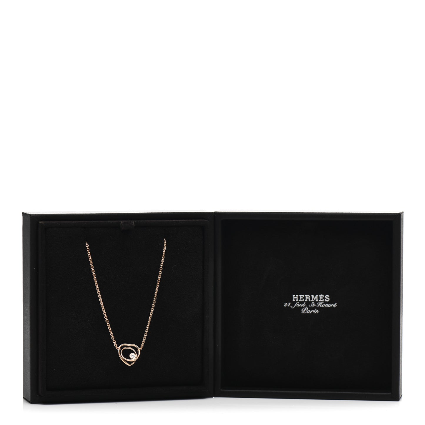 18K Rose Gold Diamond TPM Vertige Coeur Necklace SH