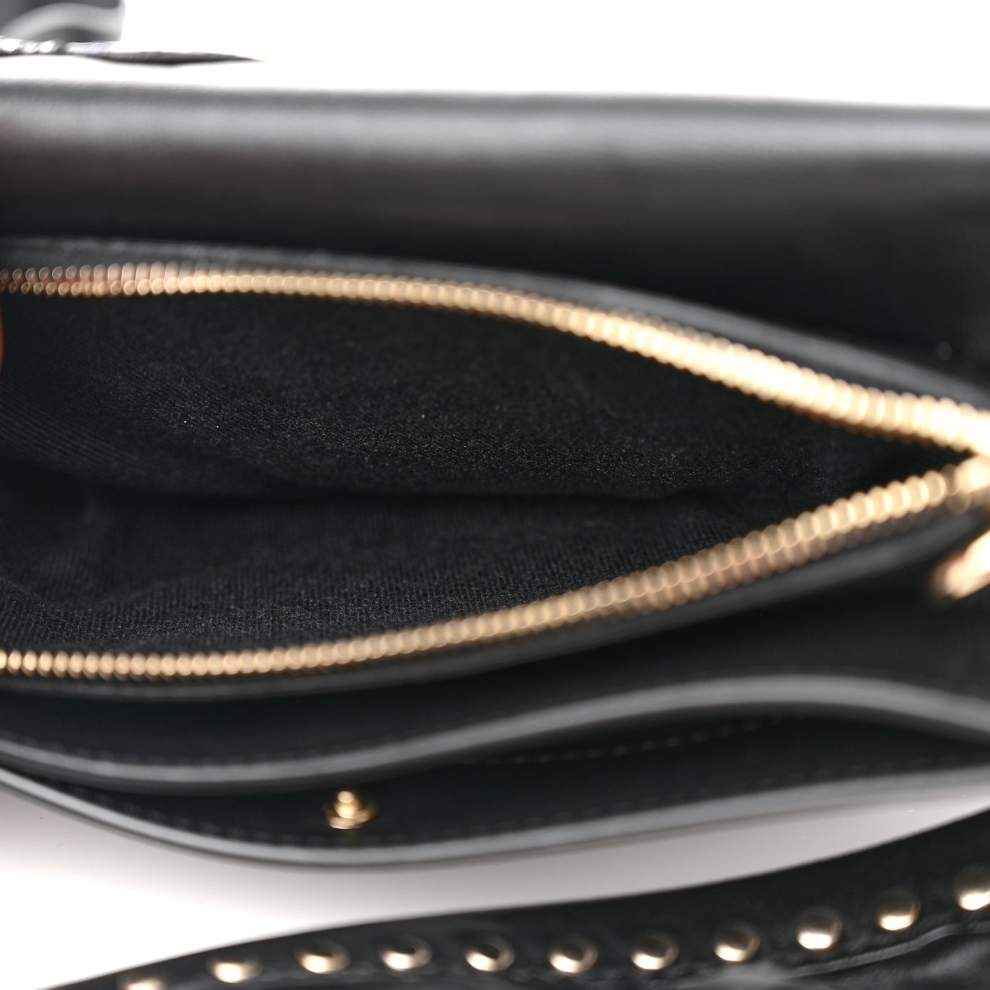 Calfskin Crystal Bead Embellished Mini Rockstud Love Story Ruffle Strap Bag Black