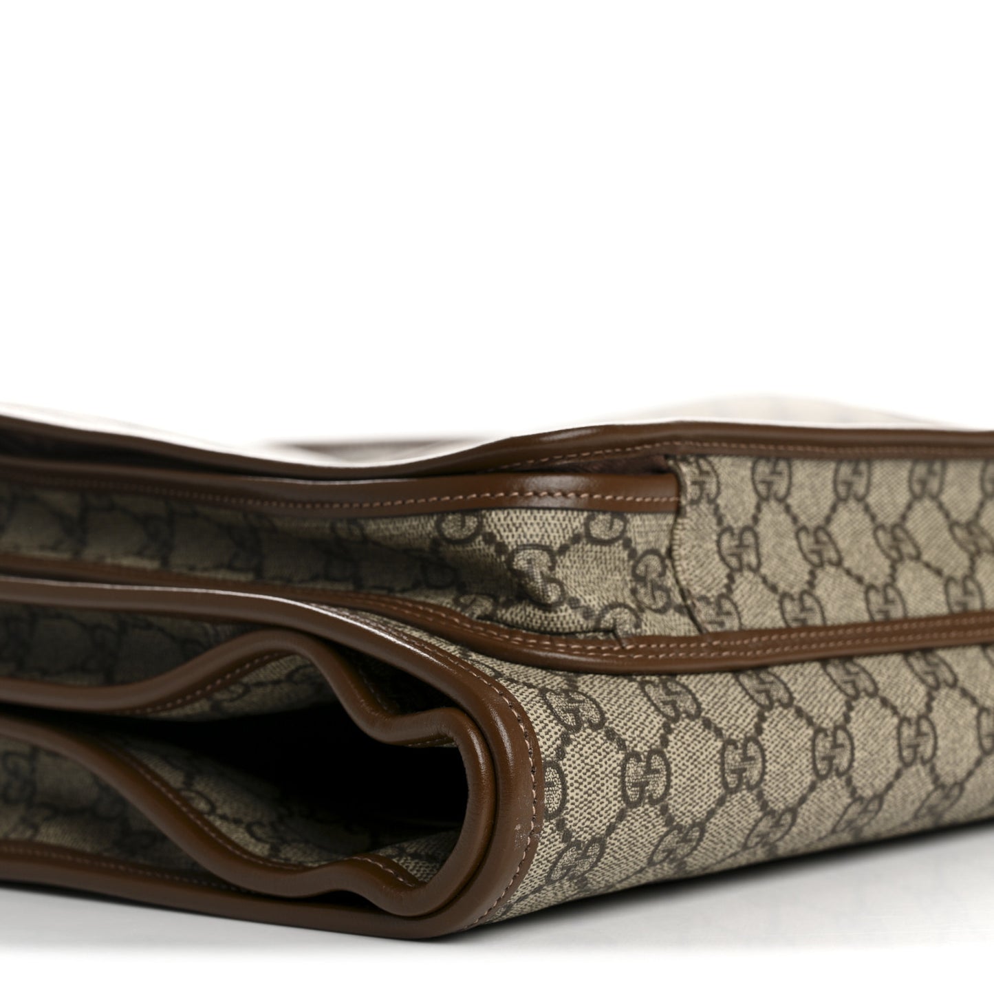 GG Supreme Monogram Azalea Calfskin Retro Interlocking G Hanger Garment Bag Beige Ebony Brown Sugar