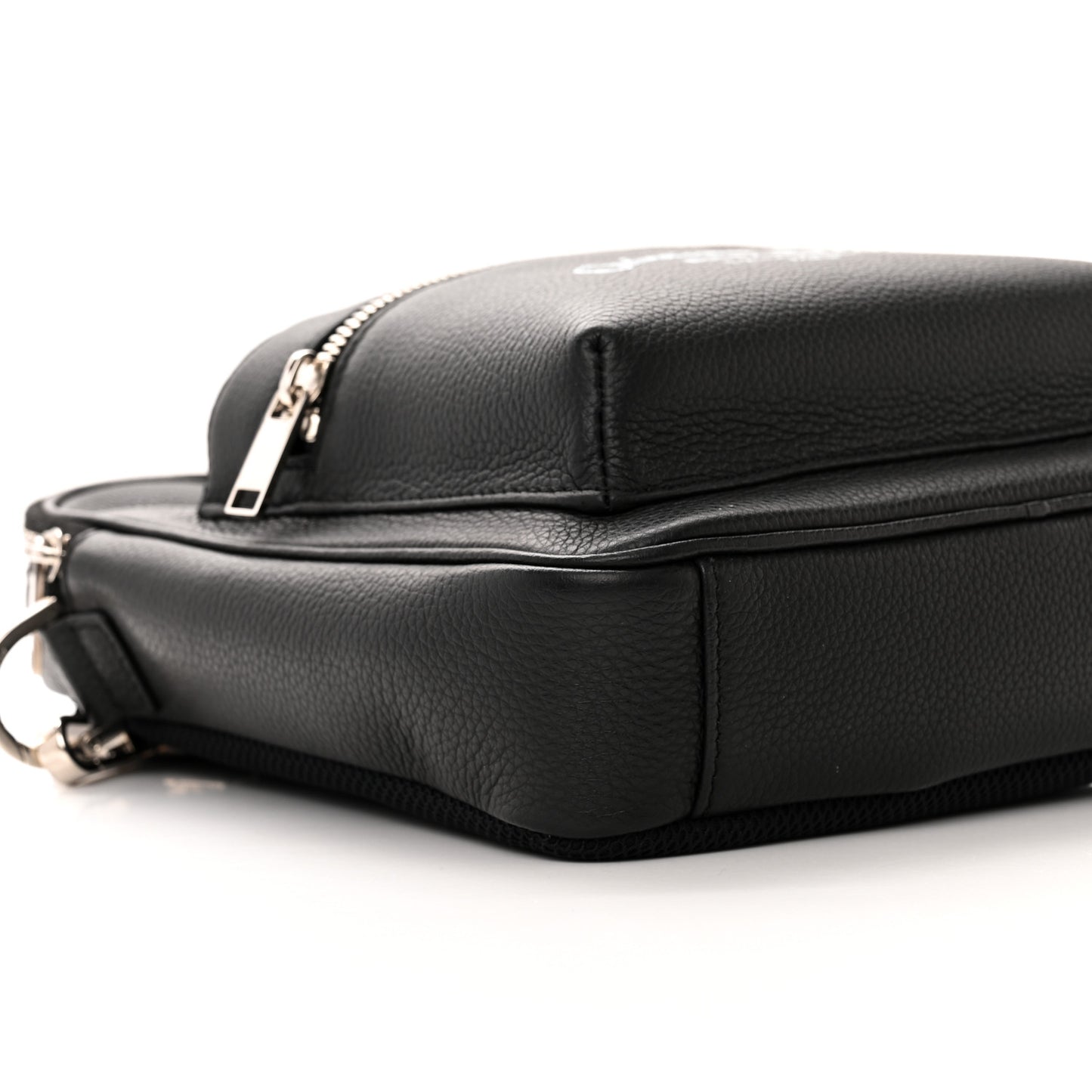 Grained Calfskin Mini Rider Backpack Black