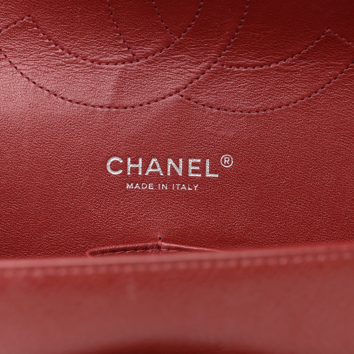 Caviar Quilted Jumbo Double Flap Dark Red
