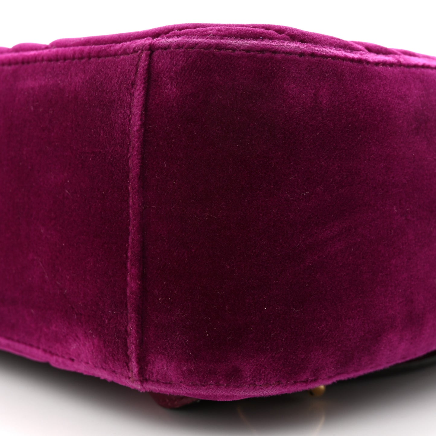 Velvet Matelasse GG Marmont Dome Backpack Fuchsia Violet Cyclamen