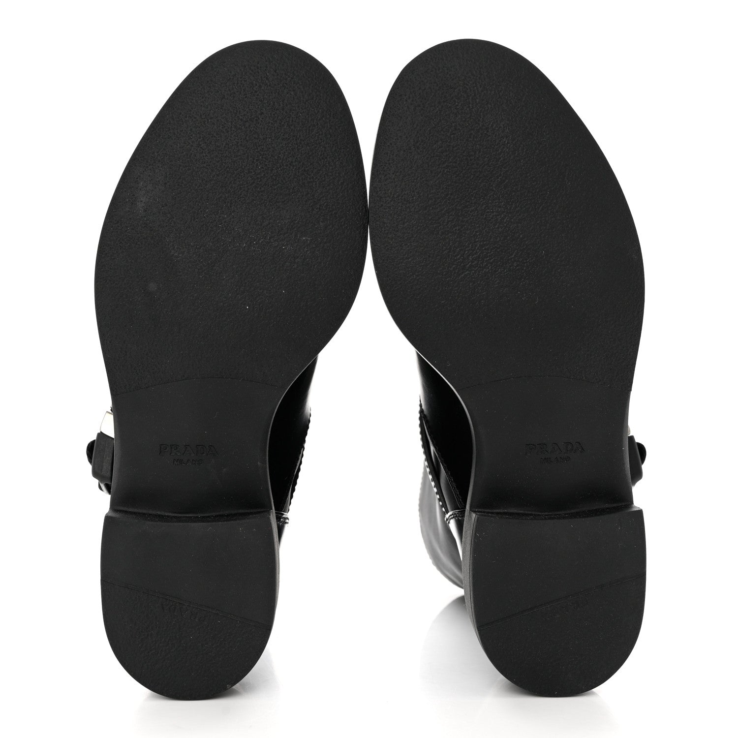 Prada Spazzolato Re-Nylon Metal Triangle Logo Buckled 50mm Biker Boots 35 Black 5 of 10