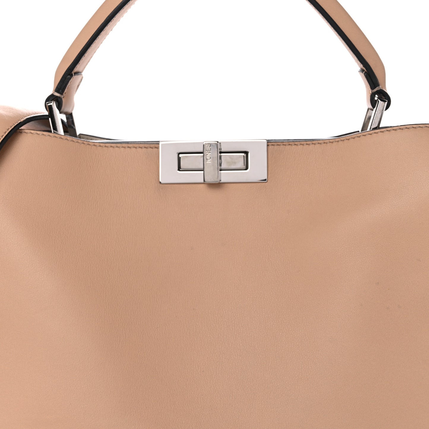 Vitello Tahiti Burro Large Peekaboo Iconic Essentially Satchel Beige