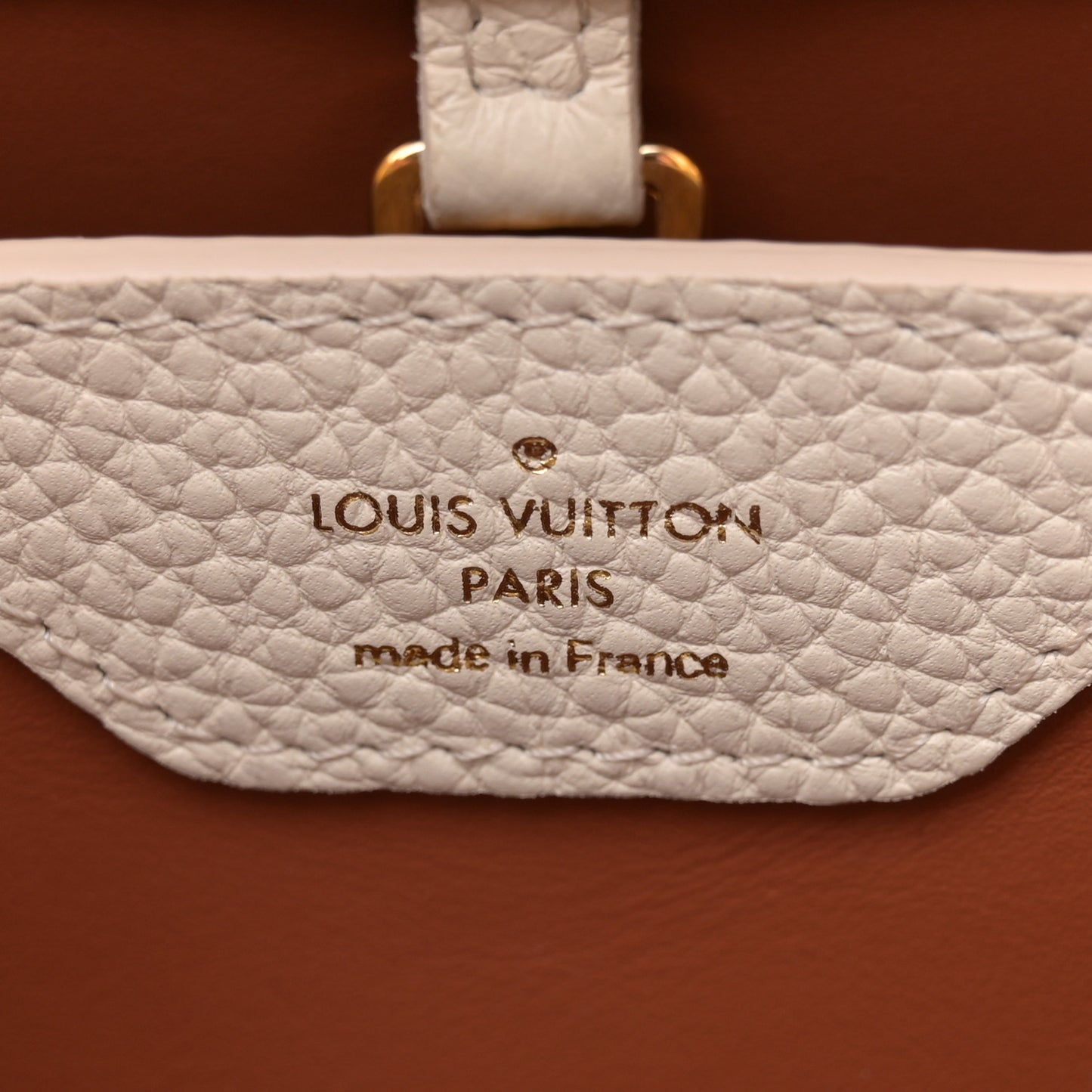 Shearling Calfskin Capucines BB White