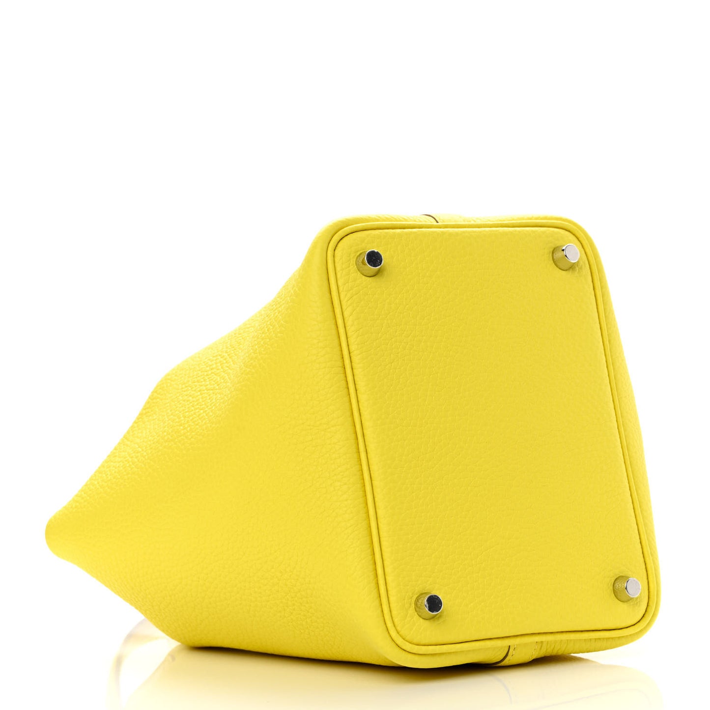 Taurillon Clemence Matte Alligator Picotin Lock Touch 18 PM Mimosa