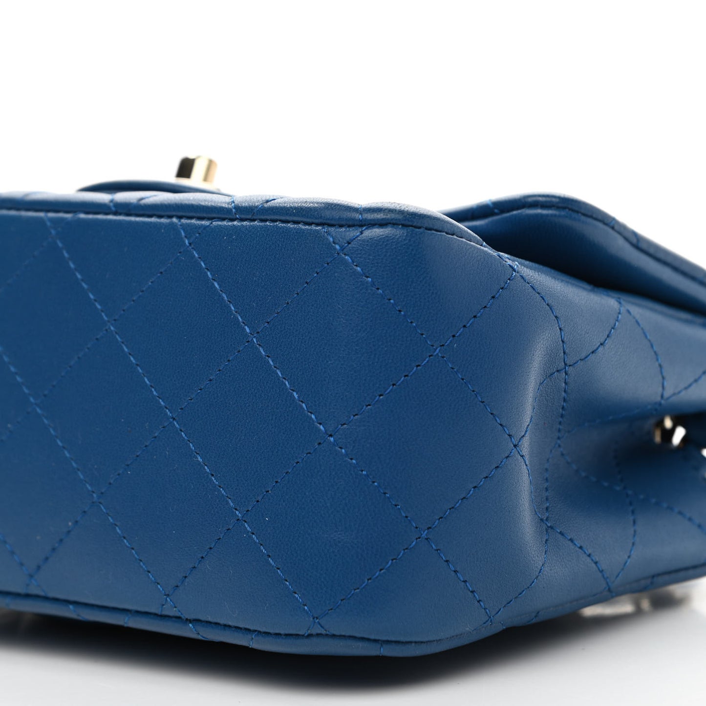 Lambskin Quilted Mini Square Flap Blue
