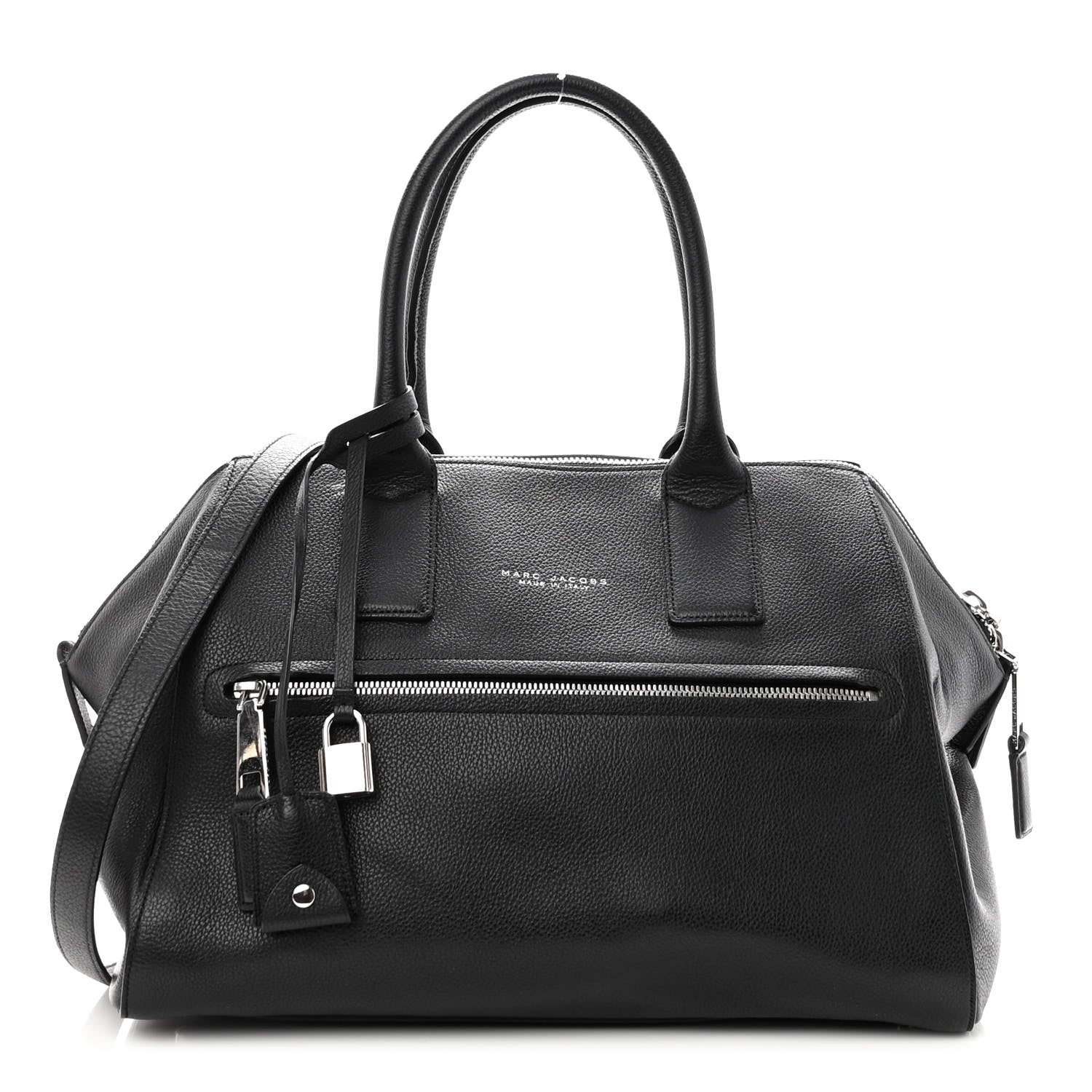 Marc Jacobs Textured Calfskin Medium Incognito Satchel Black 