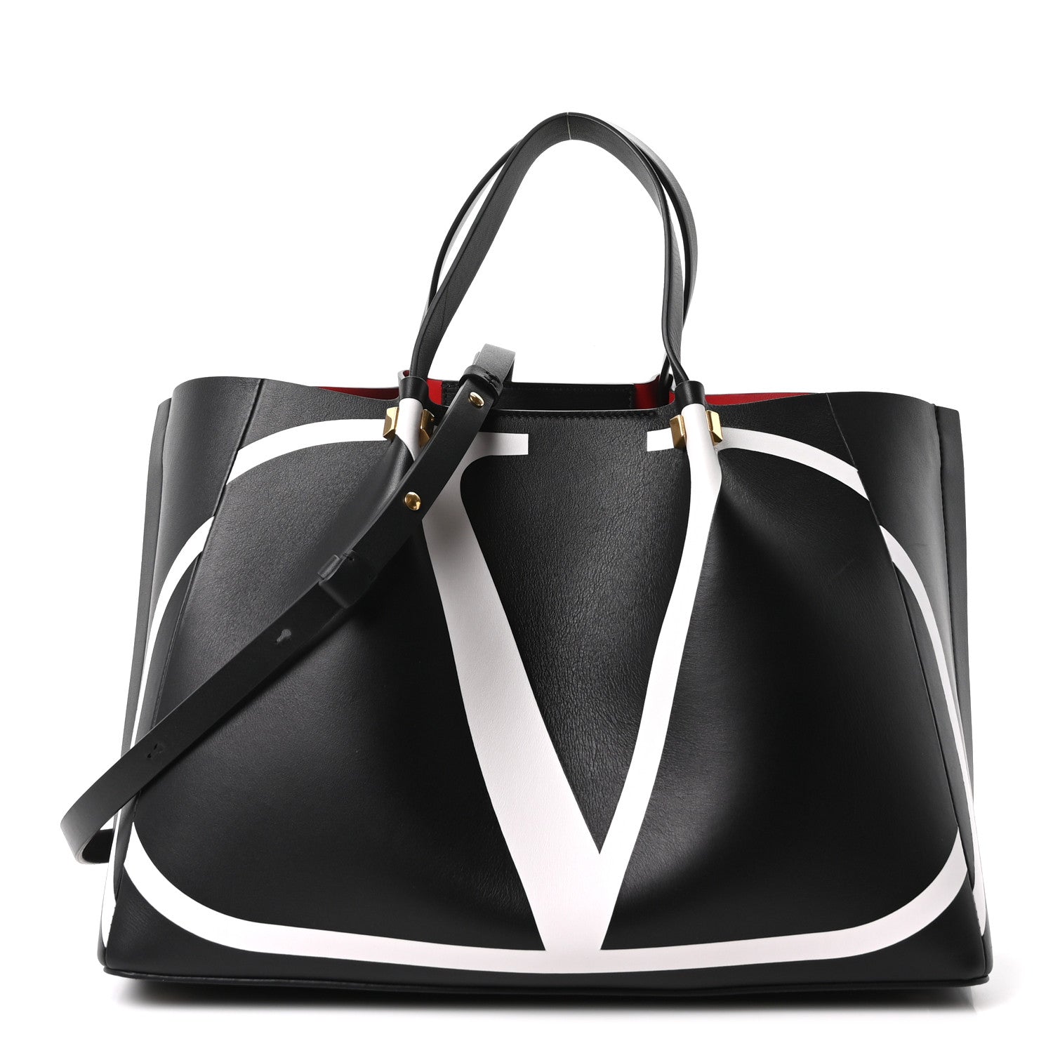 Valentino Garavani Nappa VLogo Medium Escape Tote Black 1923503