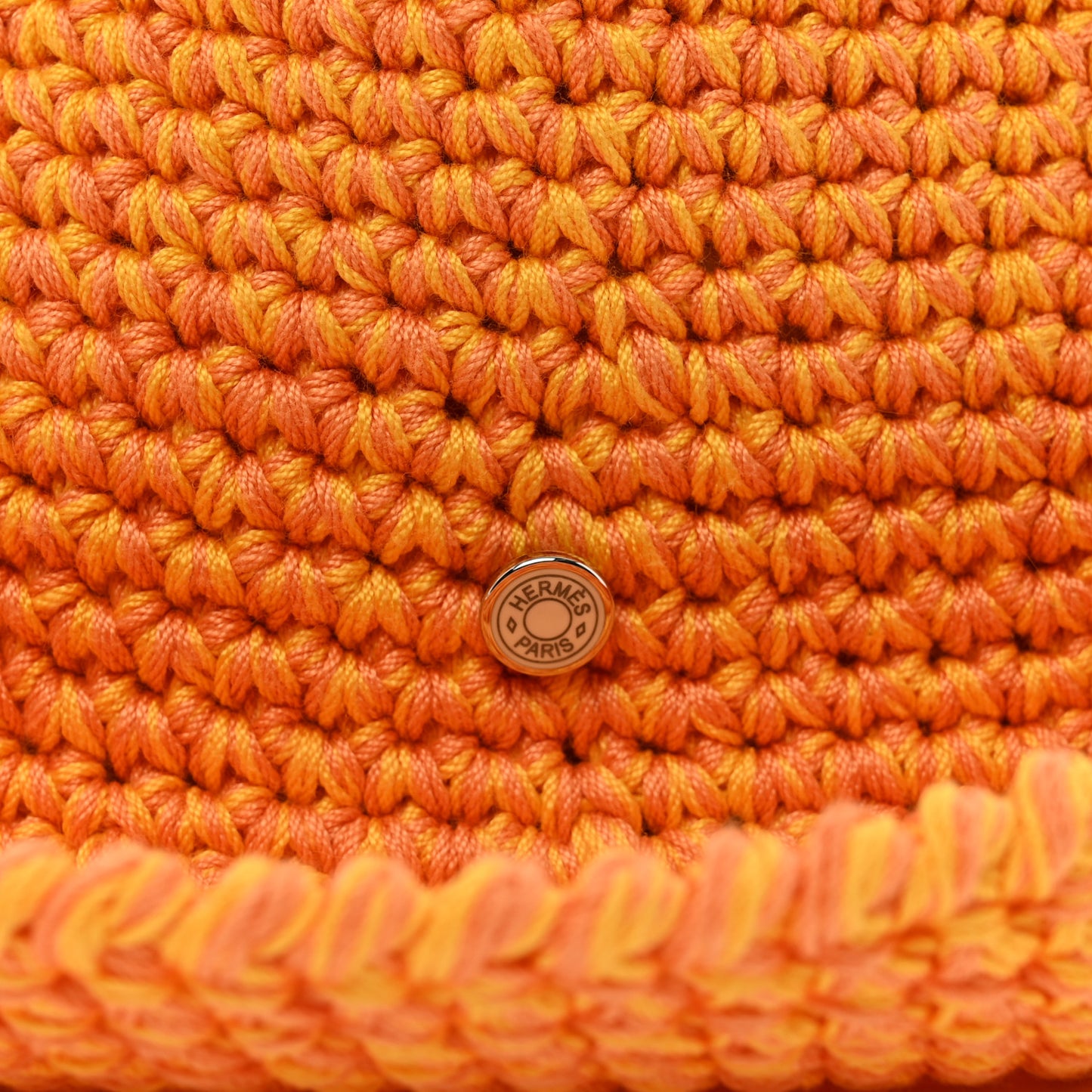 Cotton Crochet Gigi Bucket Hat M Orange