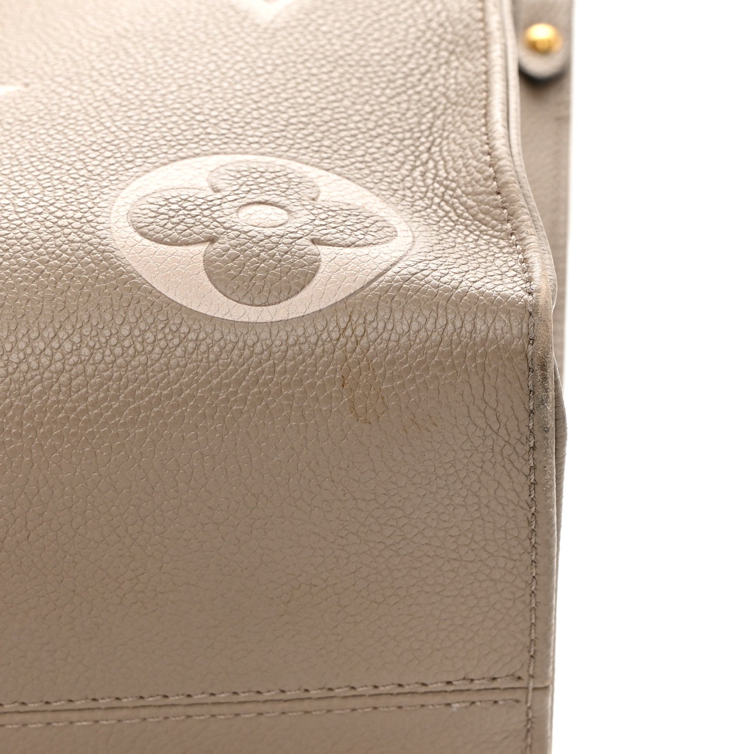 Louis Vuitton Empreinte Monogram Giant Onthego MM Tourterelle Creme 16 of 18