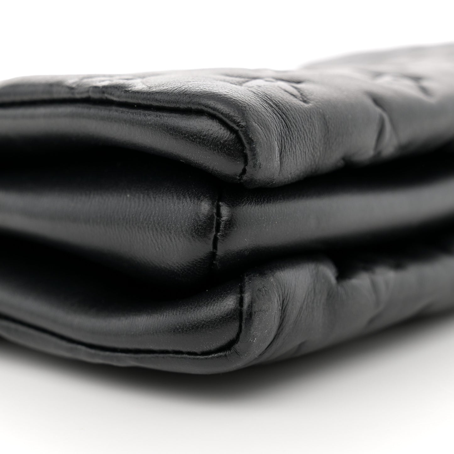 Lambskin Embossed Monogram Coussin PM Black