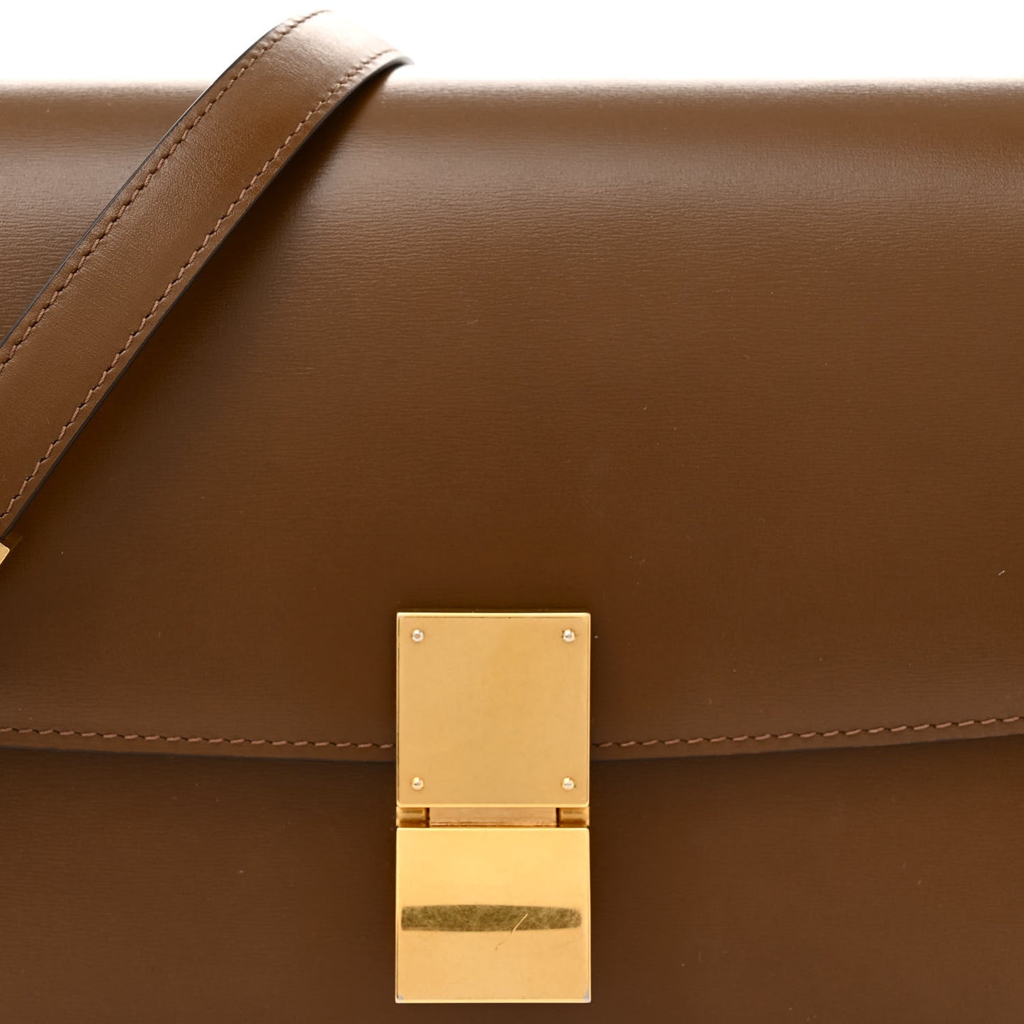 Box Calfskin Medium Classic Box Flap Bag Camel