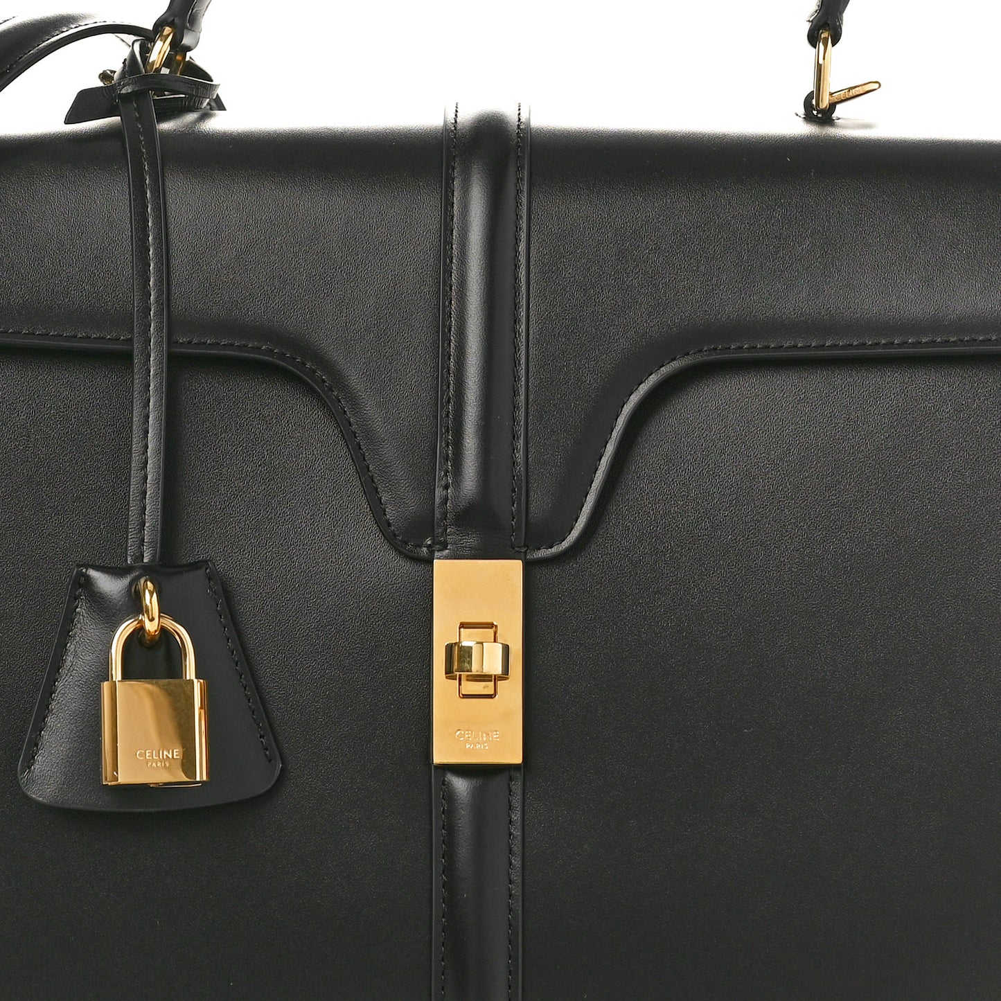 Calfskin Classique 16 Top Handle Bag Black