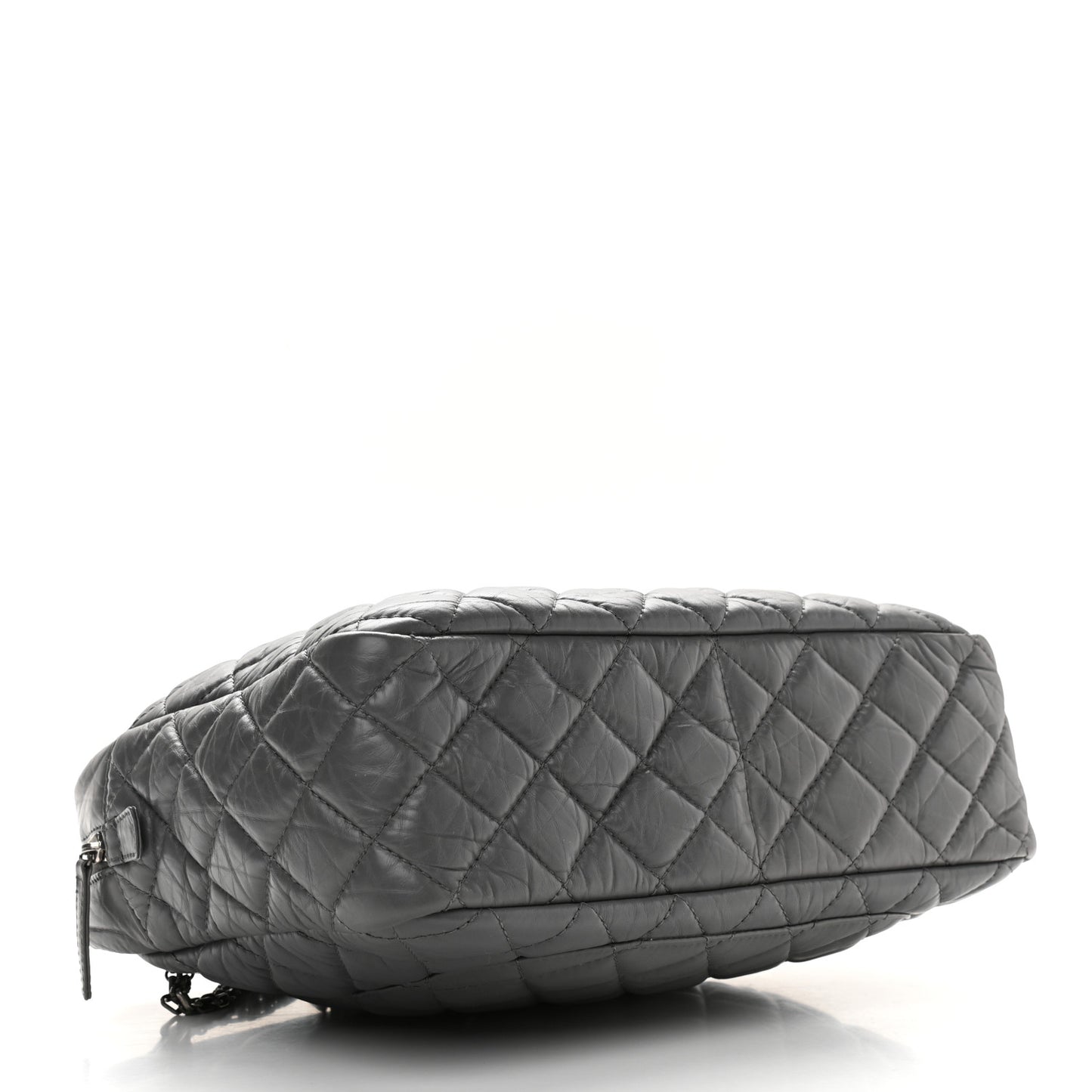 Aged Calfskin Quilted Large Reissue Camera Case Grey