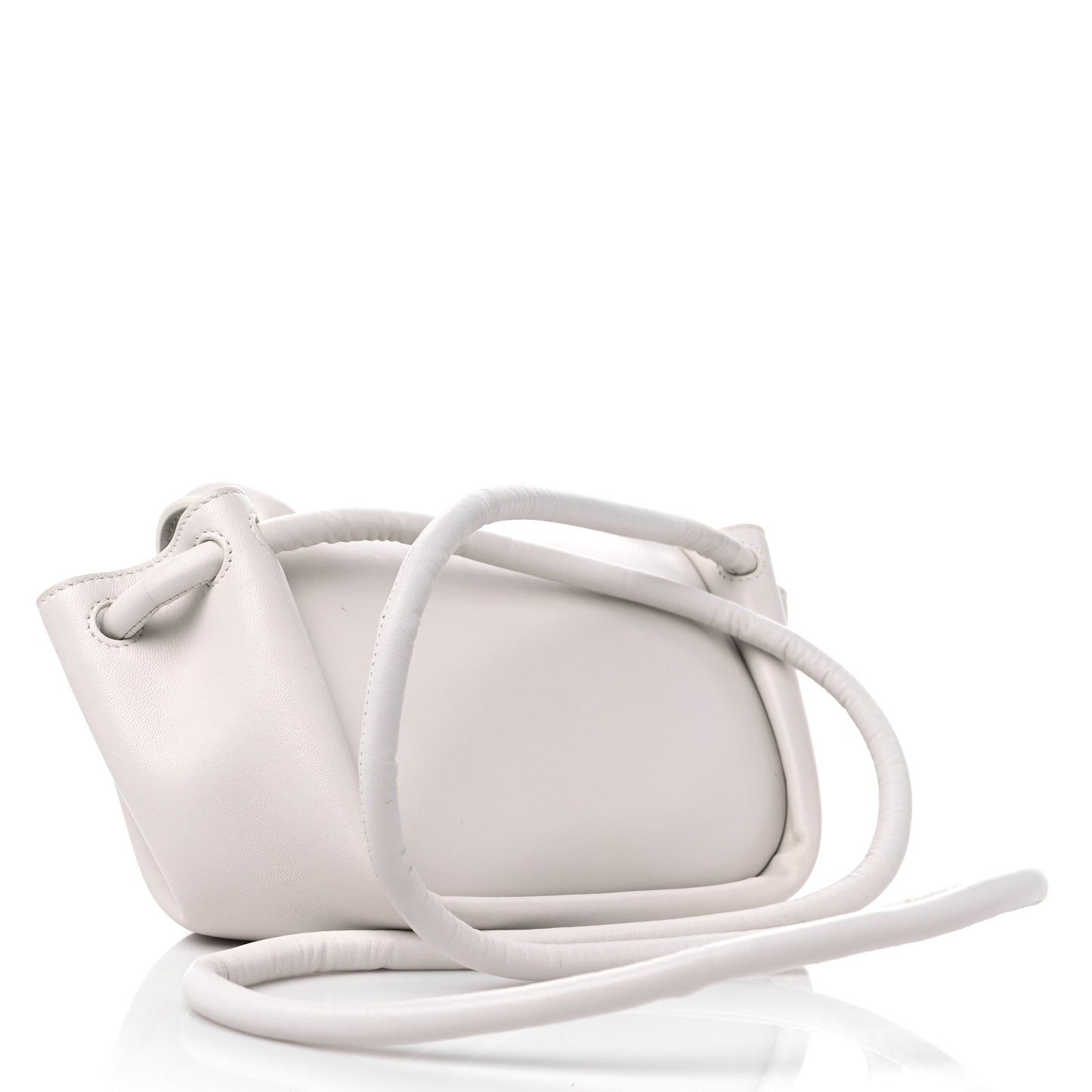 Lambskin Small Beak Triangle Flap Shoulder Bag Chalk