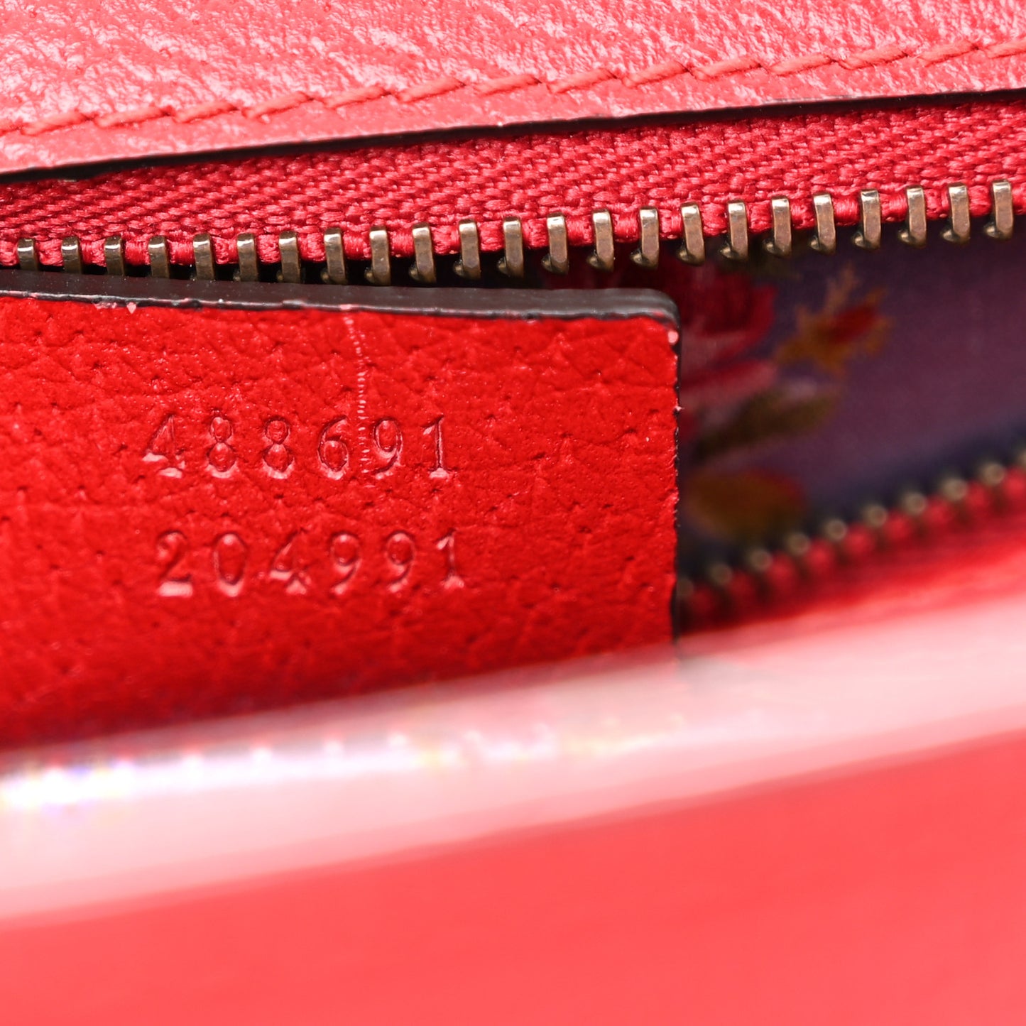 Calfskin Bamboo Web Medium Falena Moth Top Handle Bag Hibiscus Red