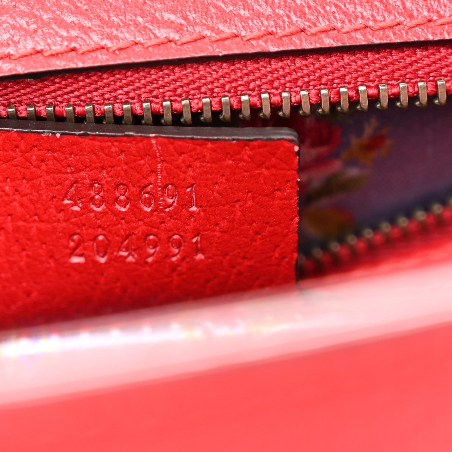 Gucci Calfskin Bamboo Web Medium Falena Moth Top Handle Bag Hibiscus Red 7 of 13