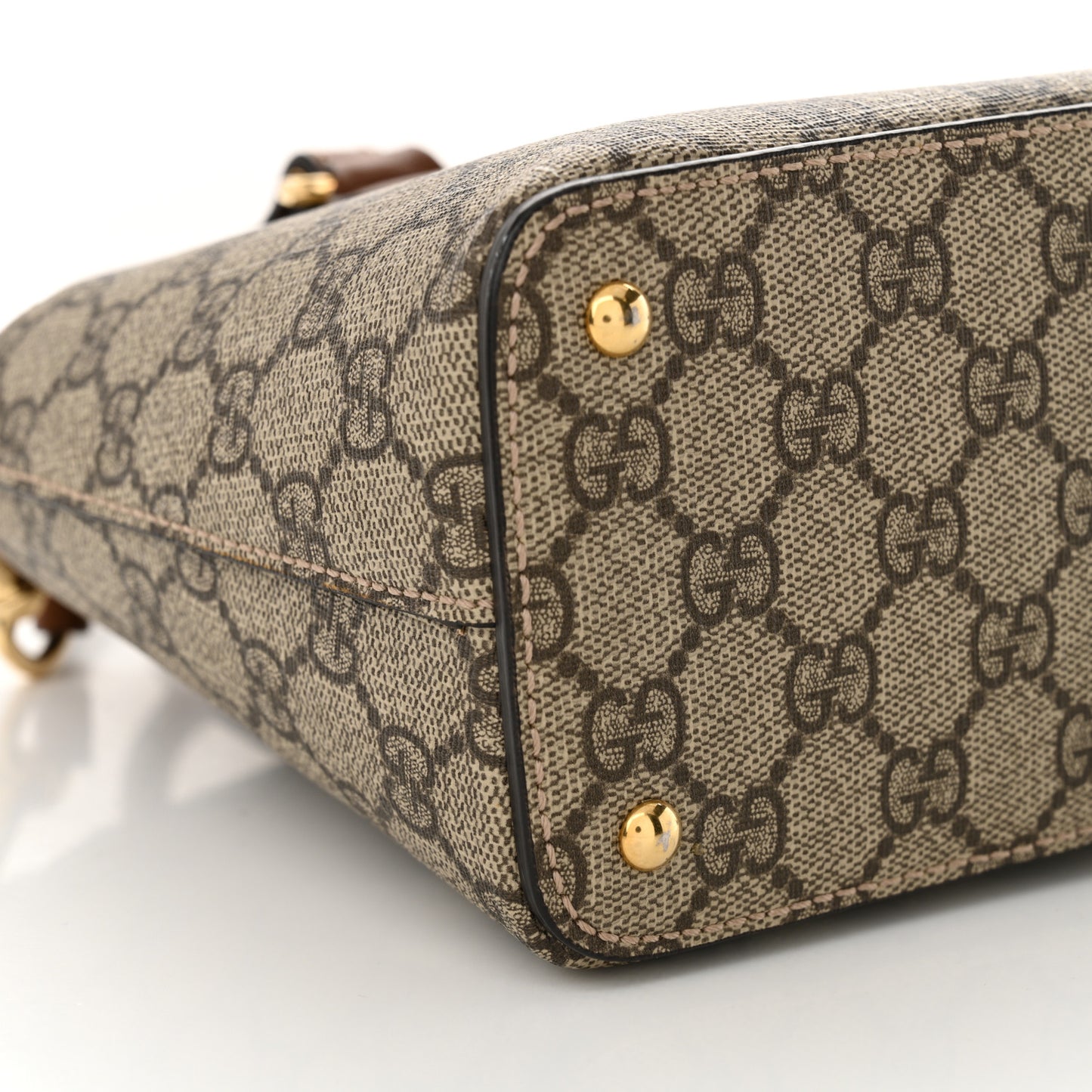 GG Supreme Monogram Mini Zip Top Tote Beige Tuscany