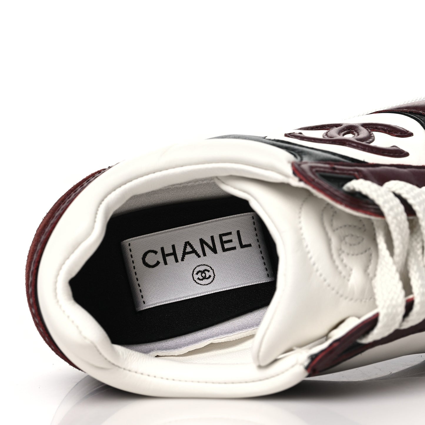 Calfskin CC Sneakers 36 Brown White Black