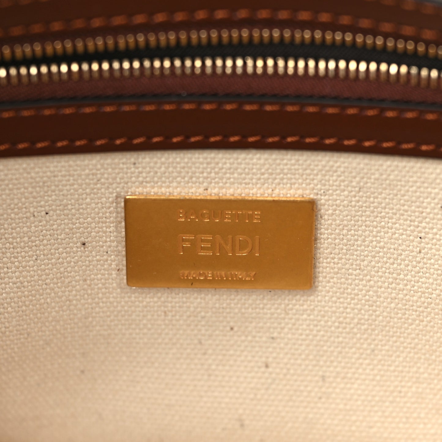 X SARA COLEMAN Canvas Vitello King Seta FF Fish Eye Embroidered Baguette Grezzo Multicolor Ghianda