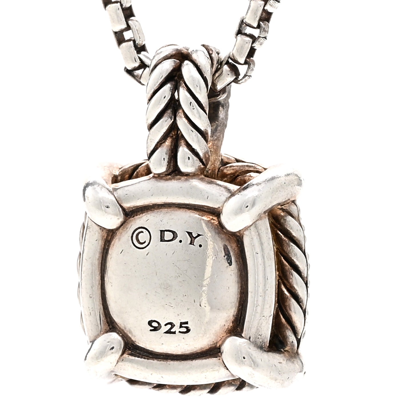 Sterling Silver Diamond Black Onyx 9mm Chatelaine Pave Bezel Pendant Necklace