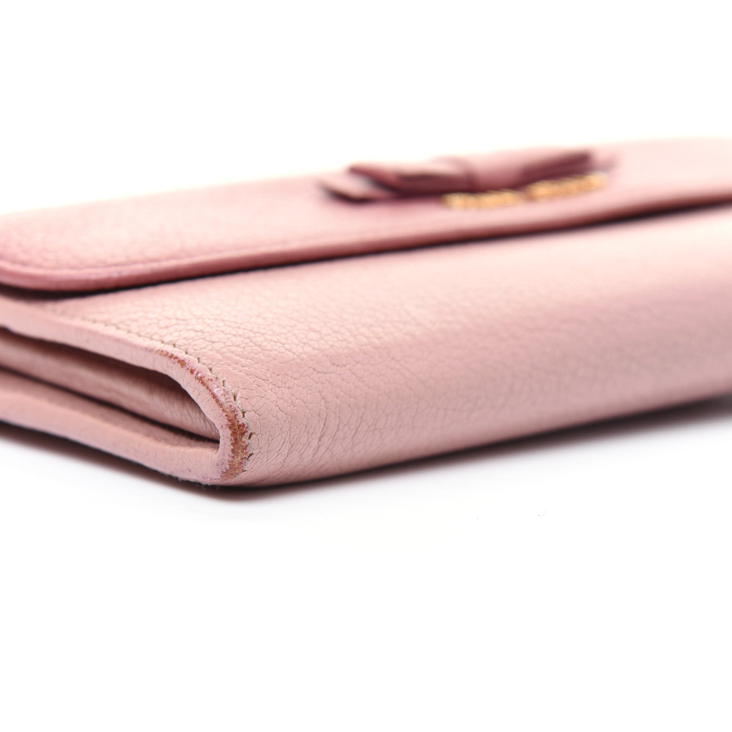 Miu Miu Goatskin Madras Bi-Color Continental Wallet Anticho Orchidea 7 of 26