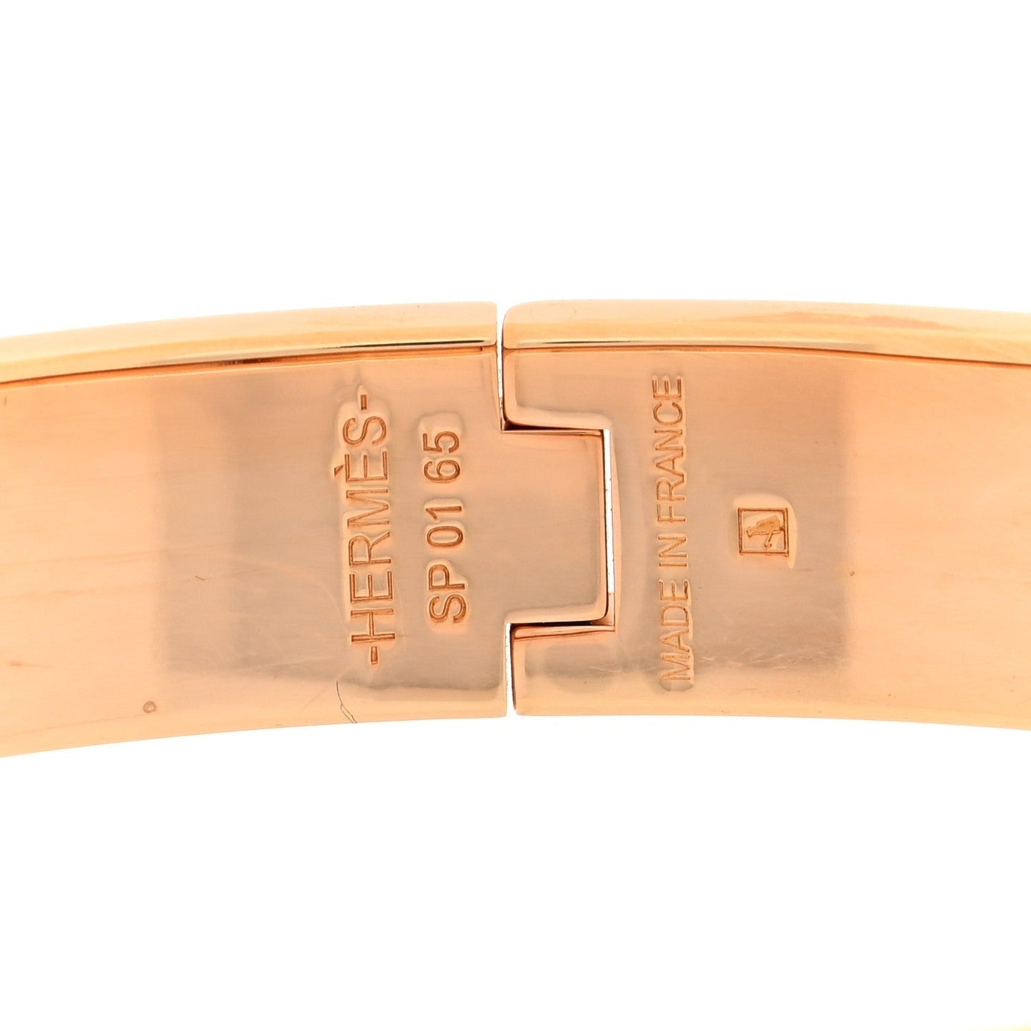 Enamel Charniere Uni Narrow Hinged Bracelet M Black