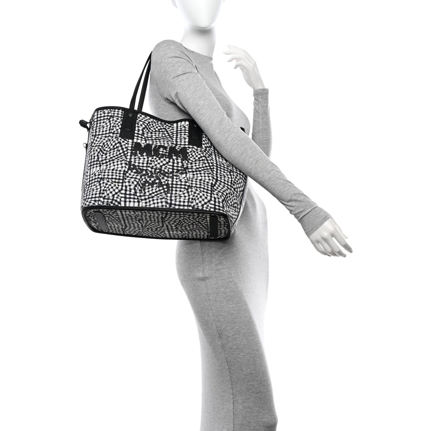 Visetos Medium Liz Reversible Shopper Tote Black