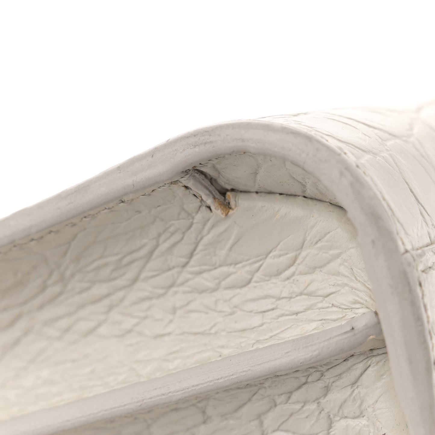 Calfskin Crocodile Embossed Baby Sac De Jour Gris Perle
