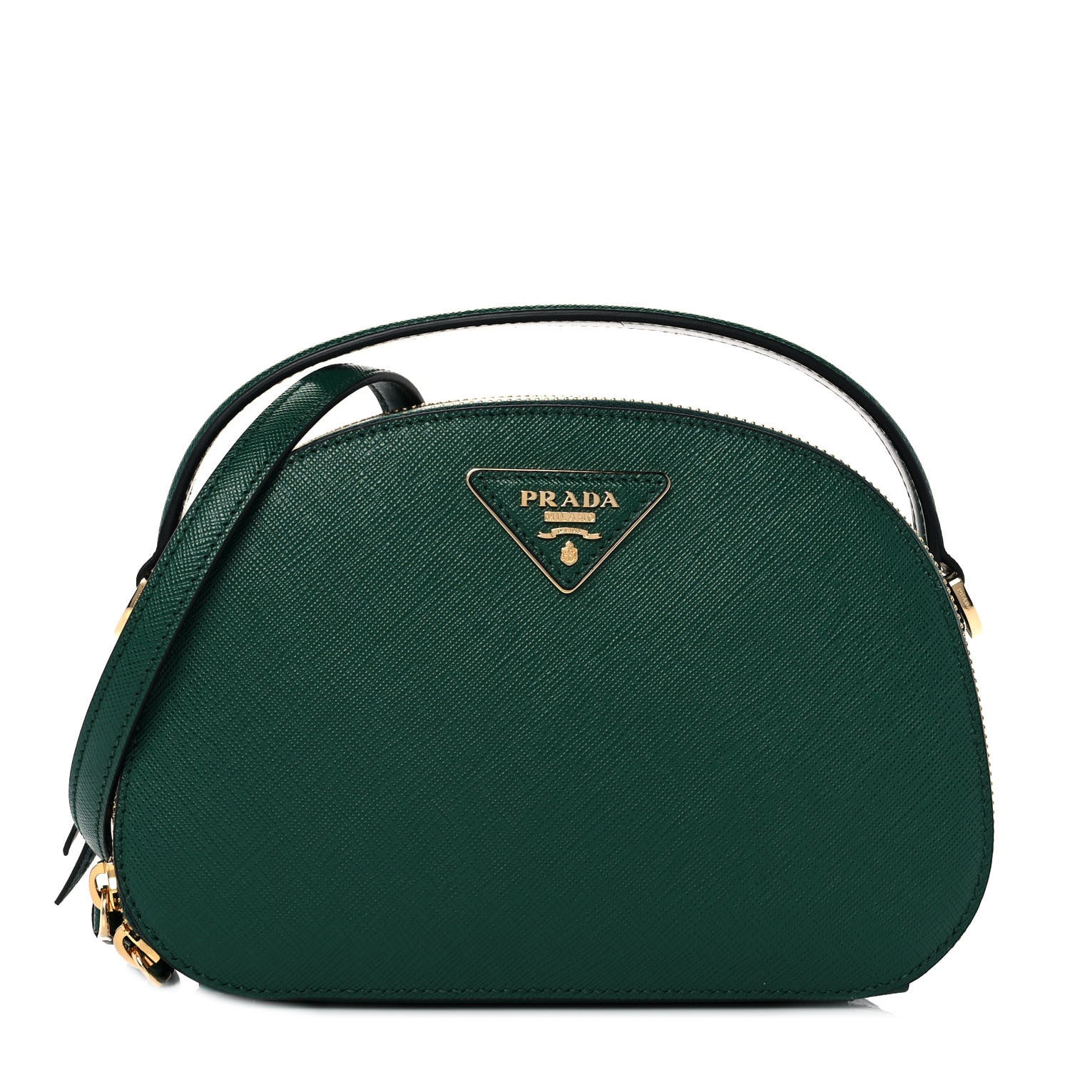 Prada Saffiano Lux Odette Crossbody Green 1035298 – FASHIONPHILE