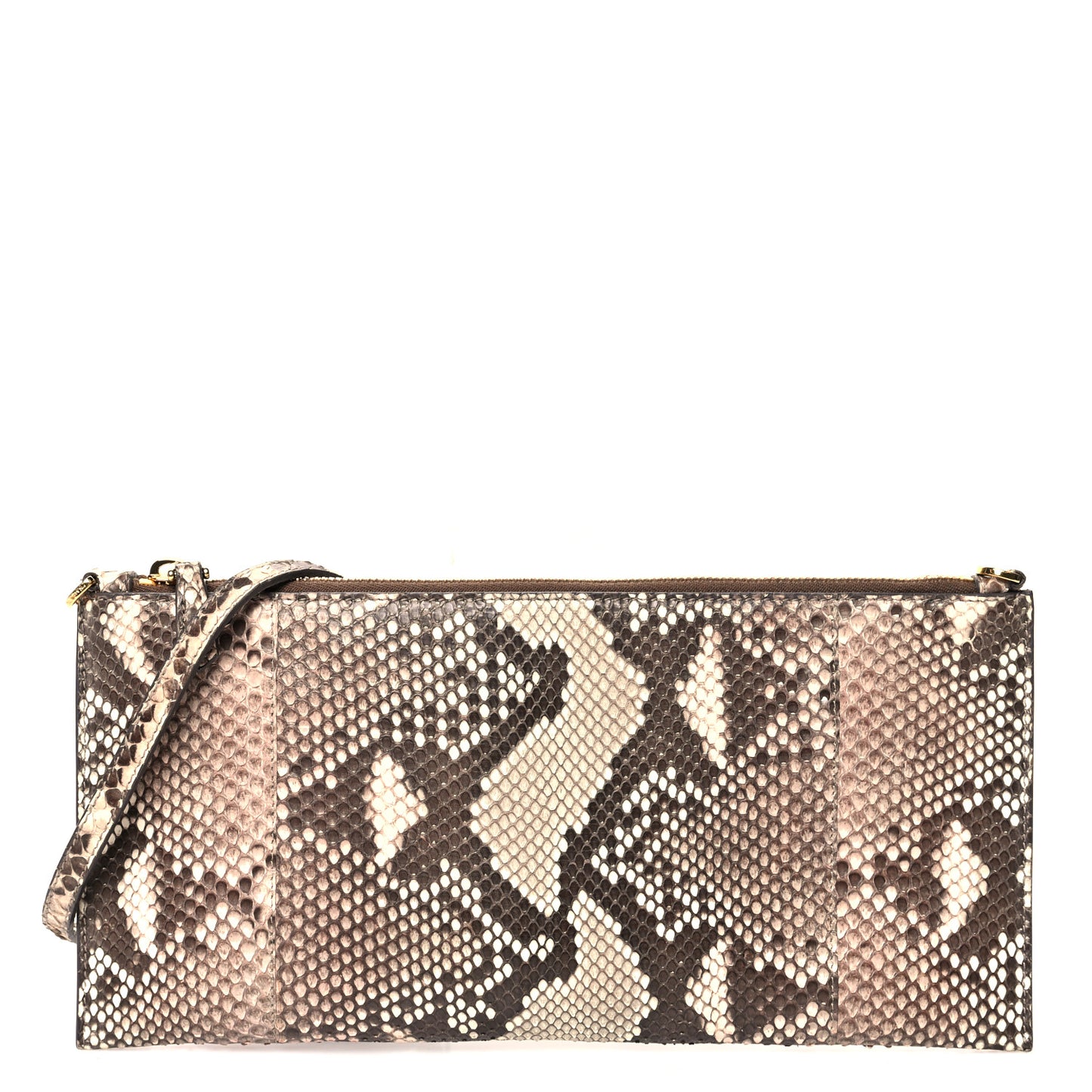 Snakeskin Metal Crossbody Clutch