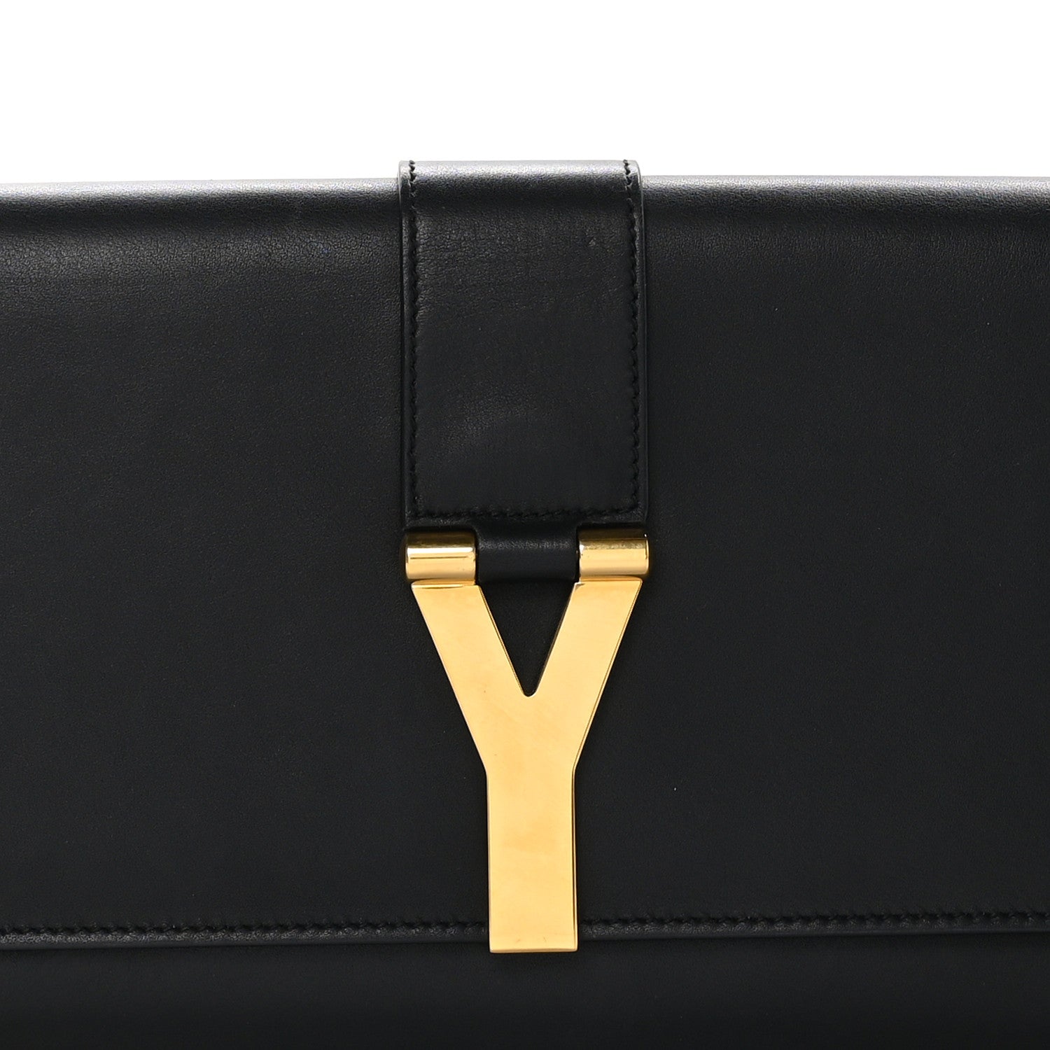Saint Laurent SAINT LAURENT Calfskin Classic Y Ligne Clutch Black 8 of 11