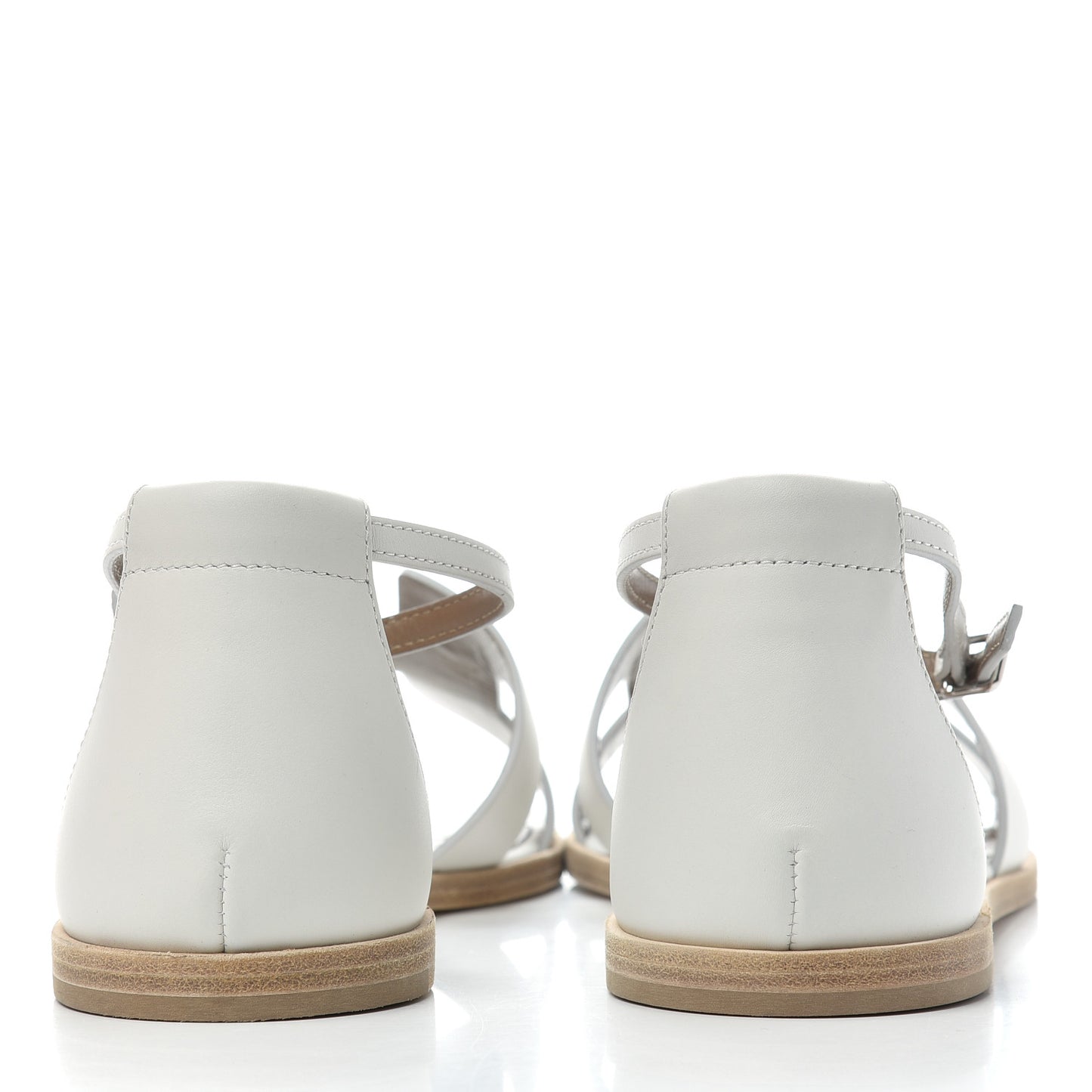 Calfskin Santorini Sandals 39 White