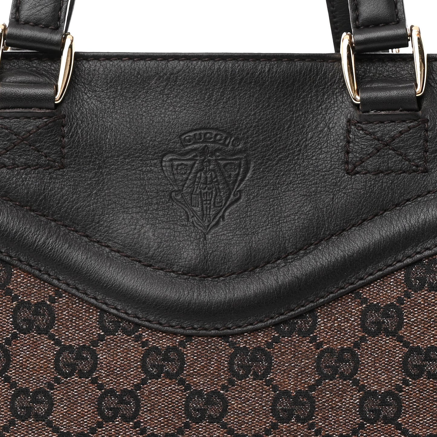 Monogram Crest Tote Brown