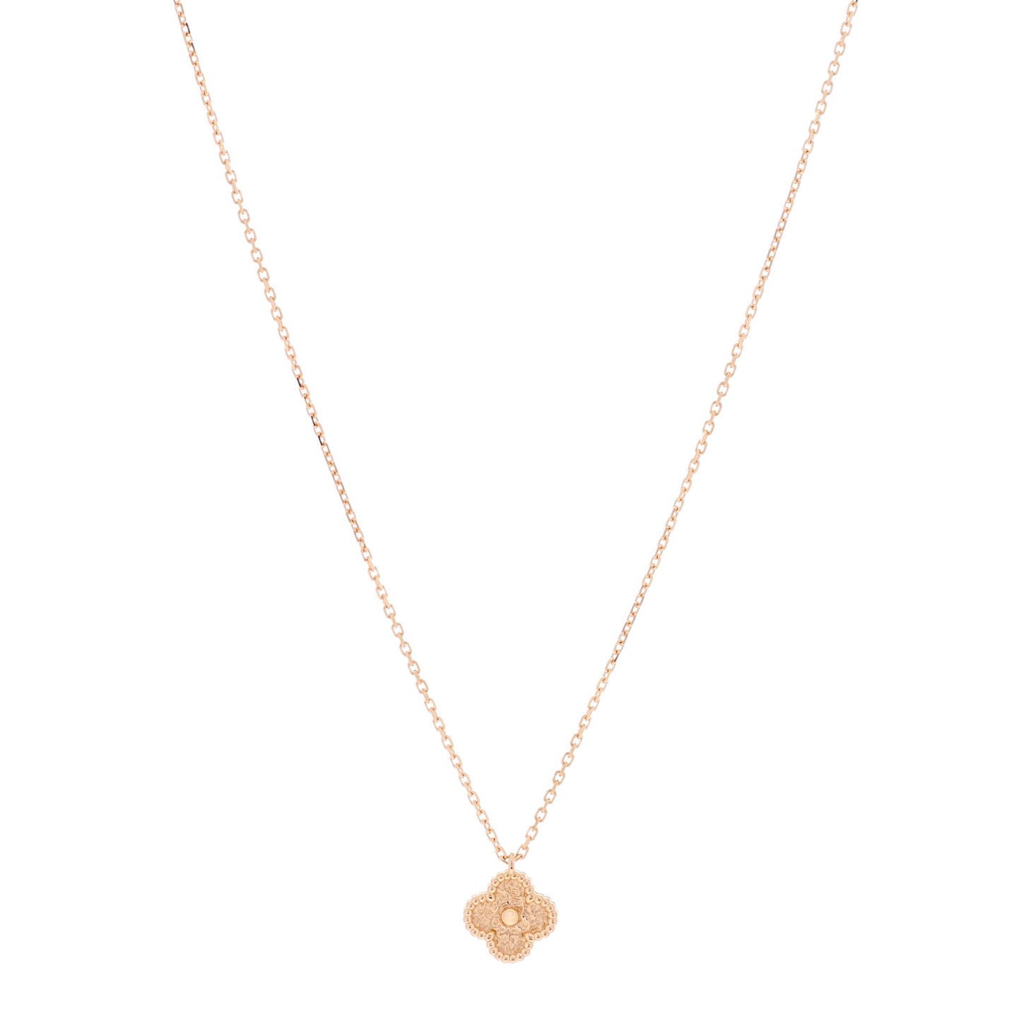 18K Rose Gold Sweet Alhambra Pendant Necklace