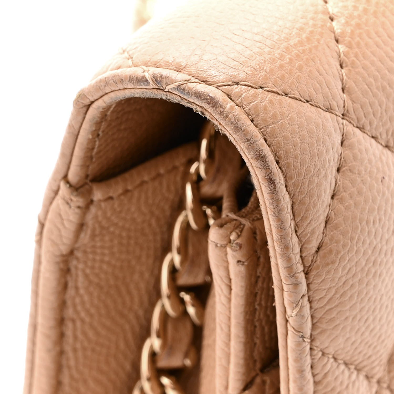 Chanel Caviar Quilted Wallet on Chain WOC Dark Beige 15 of 16
