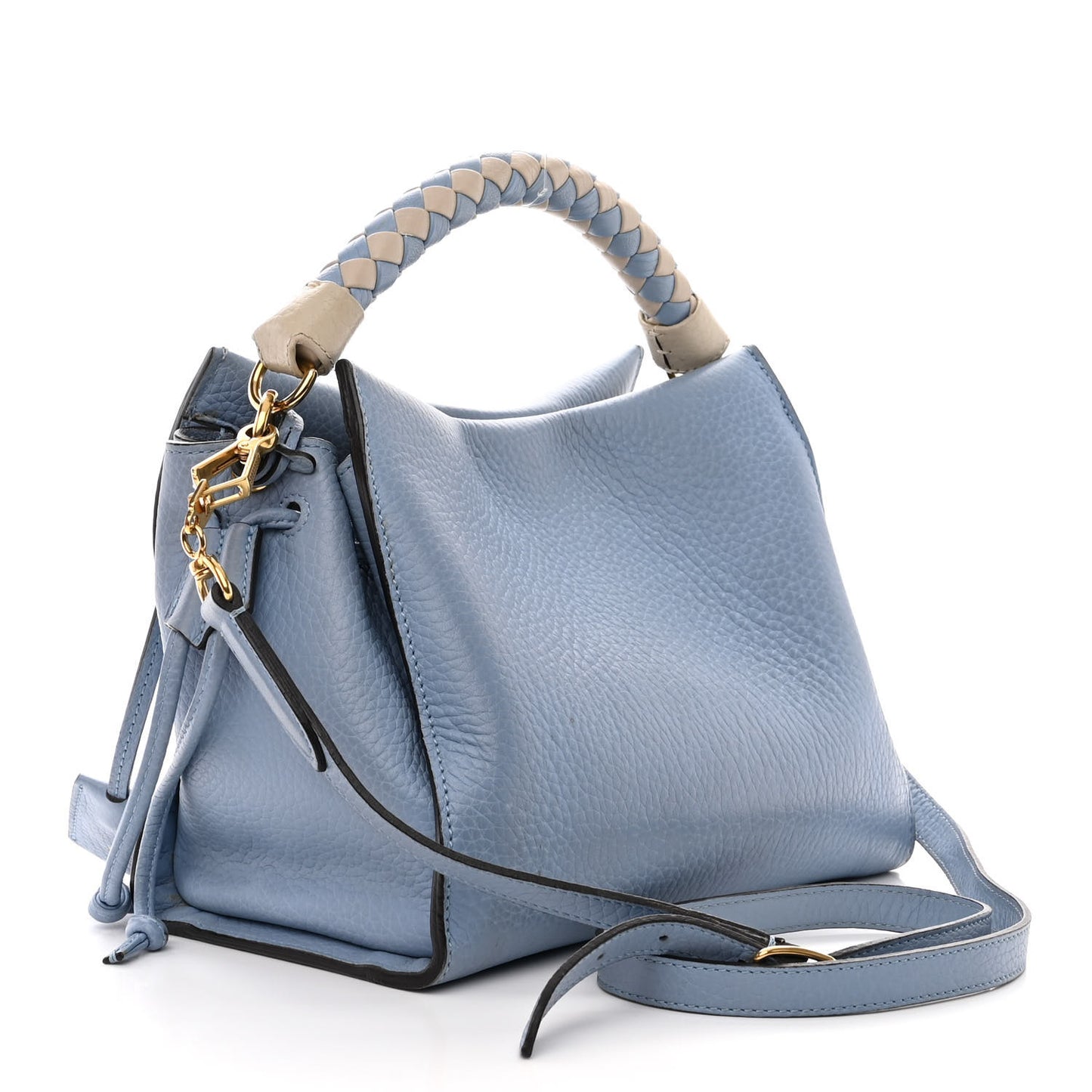 Heavy Grain Small Iris Tote Blue