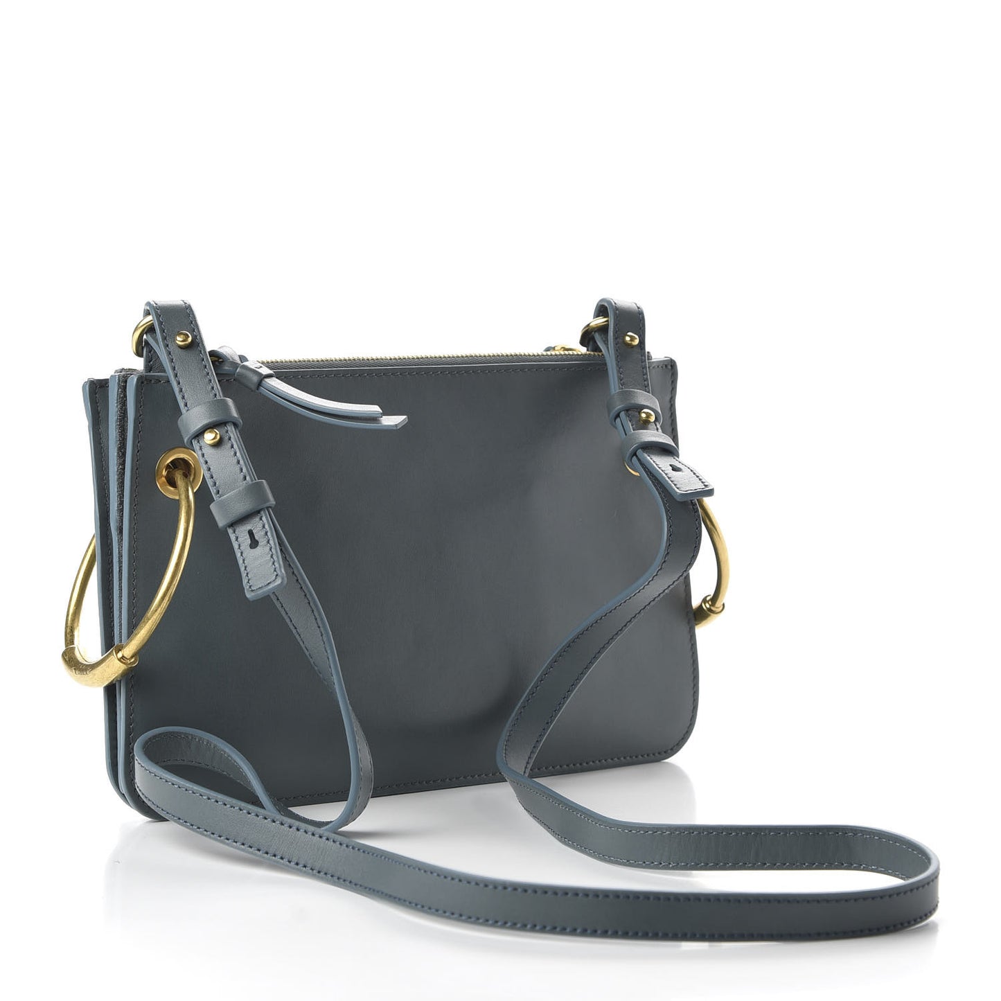 Calfskin Suede Mini Roy Bag Cloudy Blue