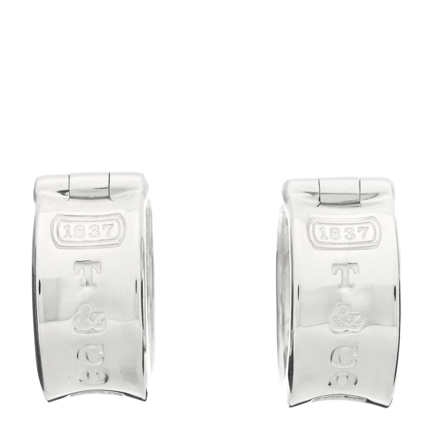 Sterling Silver Wide 1837 Hoop Earrings