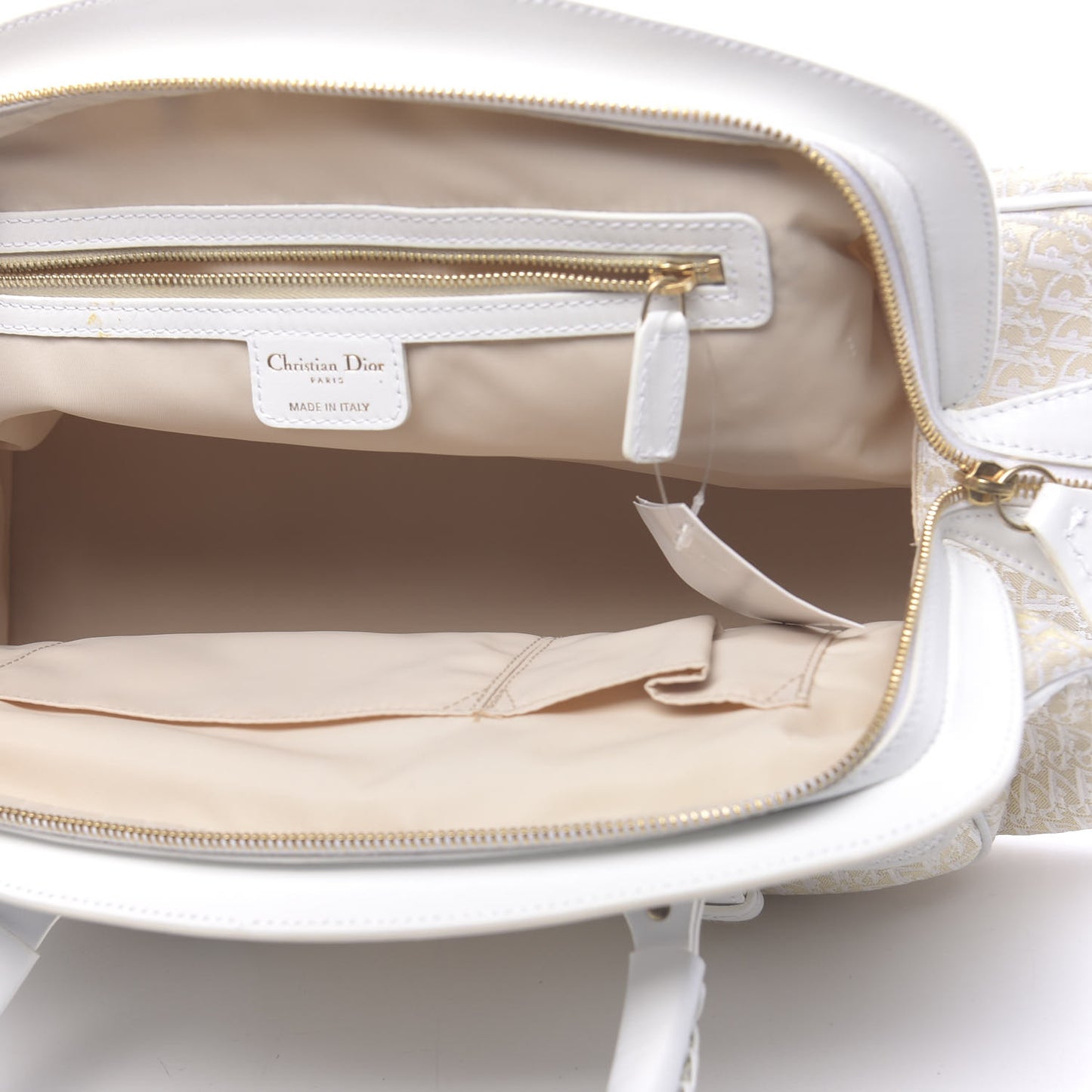 Monogram Large My Dior Frame Pocket Satchel White